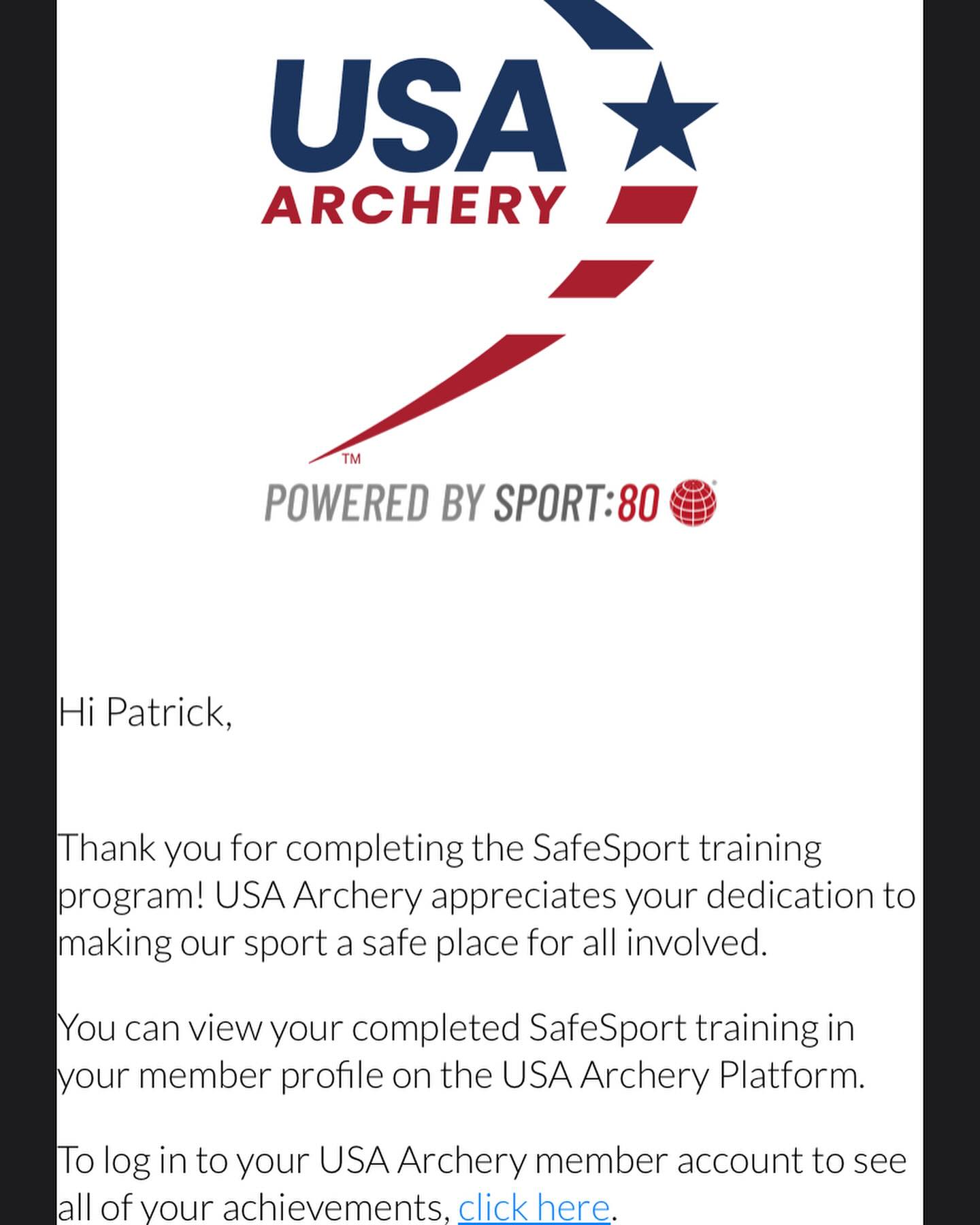 Getting our 🦆 🦆 in a row for Monday Night Youth League.
Background: ✅
Safesport: ✅
Level 2 Instructor renewal: ✅
Look for sign up link to be posted in early December. If you shot with us before be sure to invite someone new into our archery family and help us grow this awesome hobby.
#archery #bowhunting #winteractivity