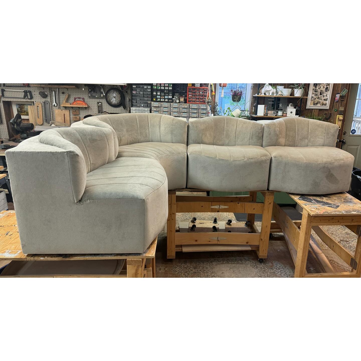 Sometimes projects take a long time, maybe weeks, sometimes, maybe months! And that’s ok. There are many factors at play. Maybe you can’t find that perfect piece you have dreamed of, or it takes a few tries to find that special fabric that checks all your boxes. But it’s all worth it in the end! This was a truly special piece that was months in the making, and then another few months for me to tell you about it!
#remadefurnituretoronto #remadefurniturelincoln #andoncewewere #custom #customreupholstery #reupholstery #upholstery #customupholstery #makers #torontomakers #shoplocal #onthebenchupholstery