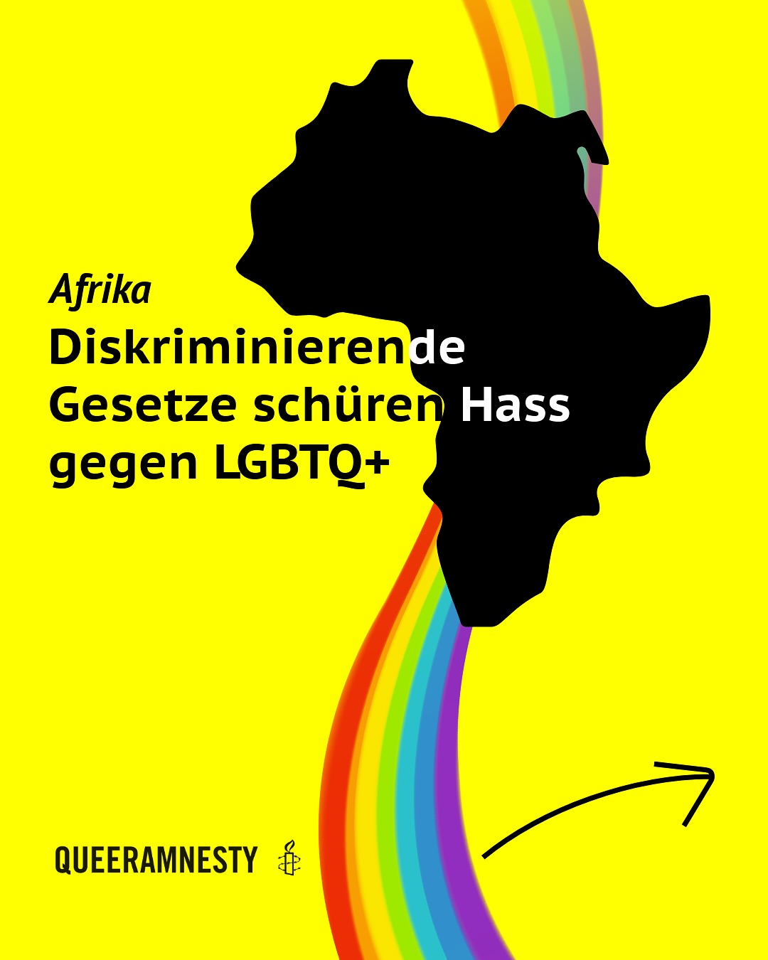 31 der 53 afrikanischen Länder kriminalisieren einvernehmlich gleichgeschlechtliche sexuelle Handlungen. Auch die Unterstützung von LGBTQ+ Menschen wird zunehmend unter Strafe gestellt. Hier einige Beispiele und unsere Forderung: Alle afrikanische Staaten sollen Menschenrechte alles Personen gleichermassen schützen, inklusive LGBTQ+ Menschen. #amnestyinternational #queer #menschenrechte #lgbt #afrika