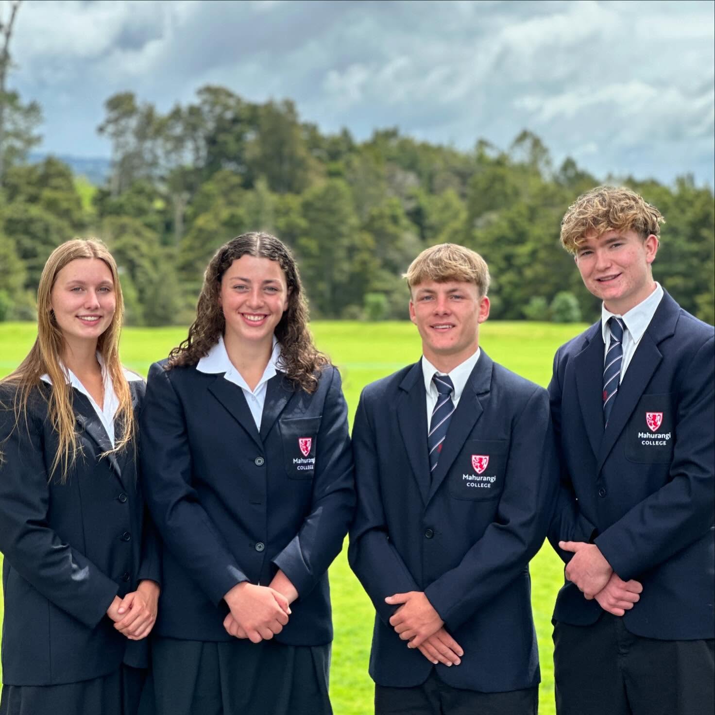 Our 2025 head prefect line up Annika, Tessa, Max & Russell #headprefectsof2025 #mahu #mahurangicollege
