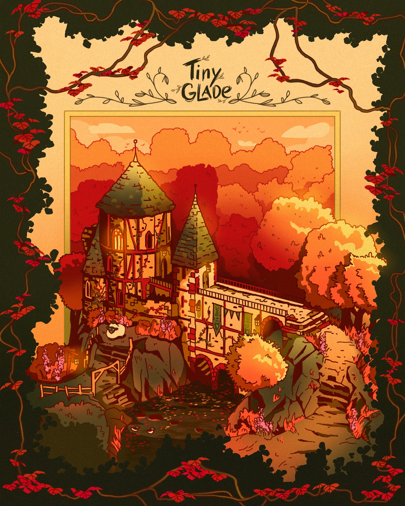 POV: Getting to be a designer/illustrator who also loves video games🖤 check out the full process on my YouTube channel!
I made a lil castle in Tiny Glade and took some in-game photos as inspiration for this illustration, and had such a fun cozy time doing it 🍂🏰 happy Halloween friends!
Made with @procreate and touch ups in @photoshop
#procreate #photoshop #digitalart #illustration #gaming #tinyglade #cozygames #drawing #inktober #content #youtube