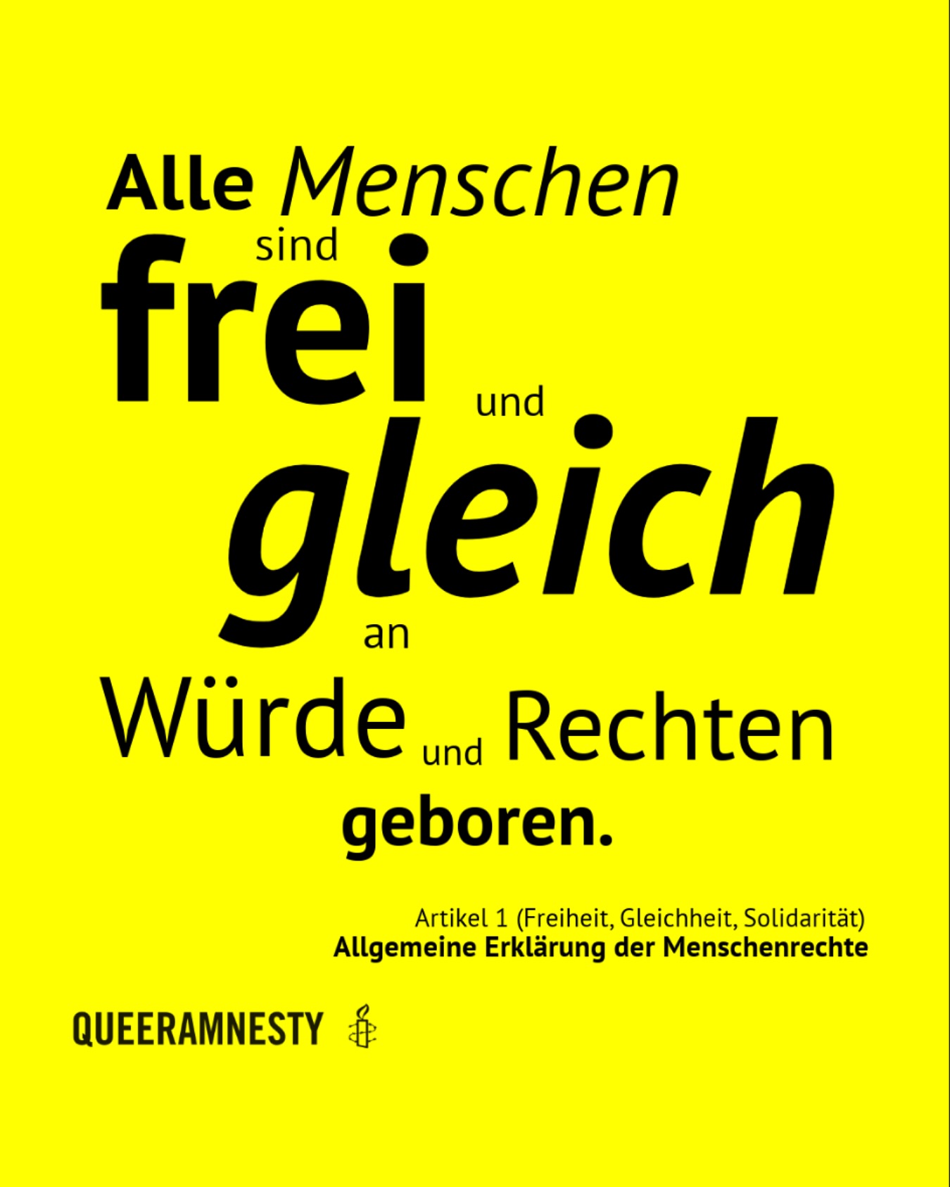🕊 „Alle Menschen sind frei und gleich an Würde und Rechten geboren.“ – Artikel 1 der Allgemeinen Erklärung der Menschenrechte
🌈 Jeder Mensch hat das Recht, frei und ohne Furcht zu leben – unabhängig von Identität oder Orientierung.
#HumanRights #QueerRights #QueerAmnesty #AmnestyInternational #Menschenrechte