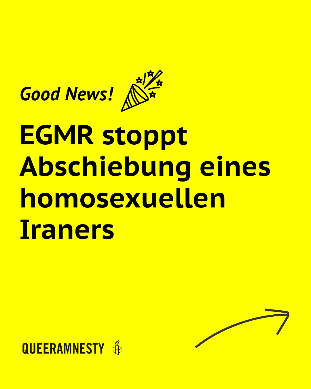 Die Schweiz plante die Abschiebung eines homosexuellen Mannes in den Iran – zu Unrecht, wie der Europäische Gerichtshof für Menschenrechte kürzlich entschied.
#schweiz #menschenrechte #gay #iran #EGMR @queeramnesty @amnesty_schweiz