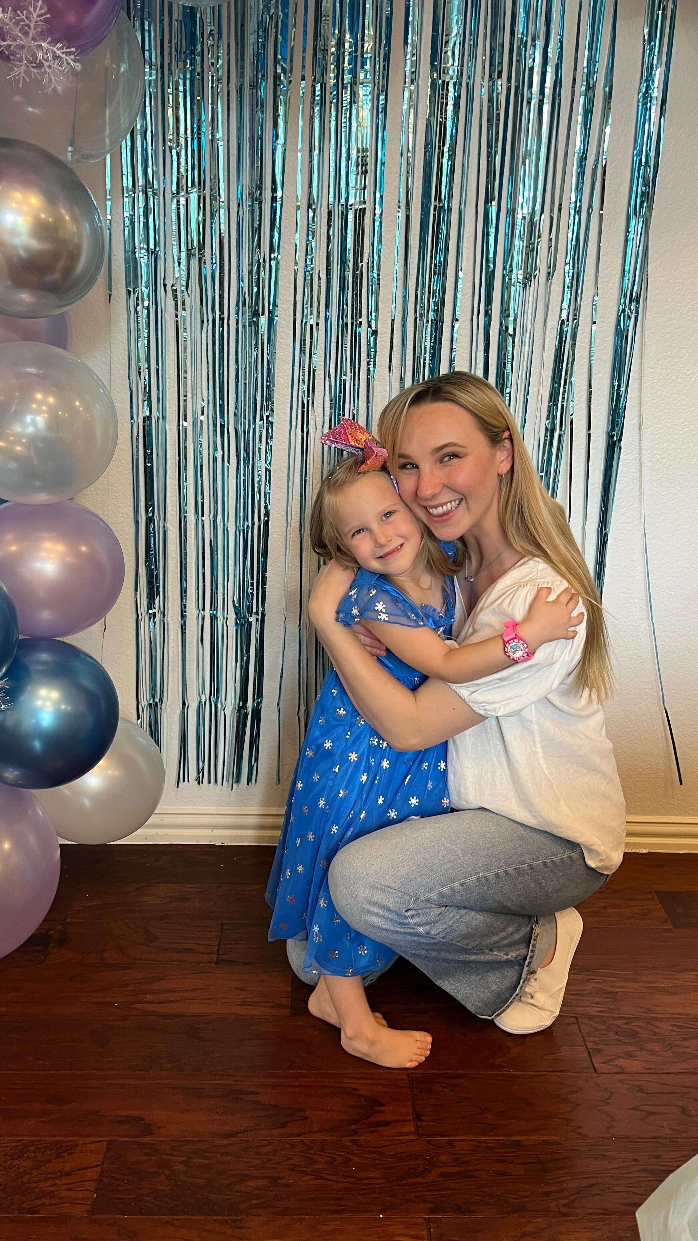 Princess Joy is FOUR years old! You are such a light and have a beautiful, joyful, kind heart and I love how you encourage everyone around you. Keep being Jesus to the world! Happy birthday with so much love from Auntie Toto! 🩵✨🩷❄️🥹🫶🏻
