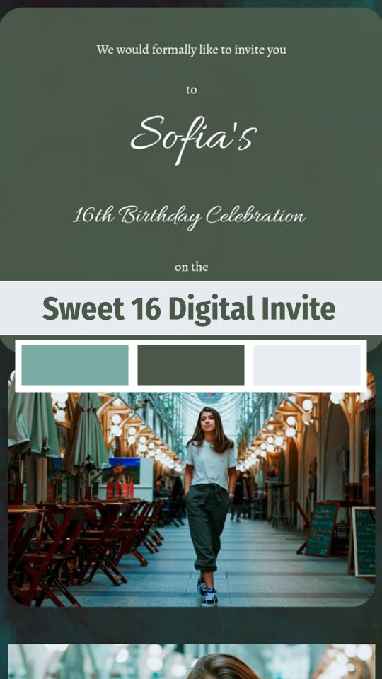 Sweet 16 birthday invite with RSVP. Design your own with My Invite Online.
#birhtday #invite #birthdaygirl #invitation #digitalbirthdayinvitation #fyp #sweet16