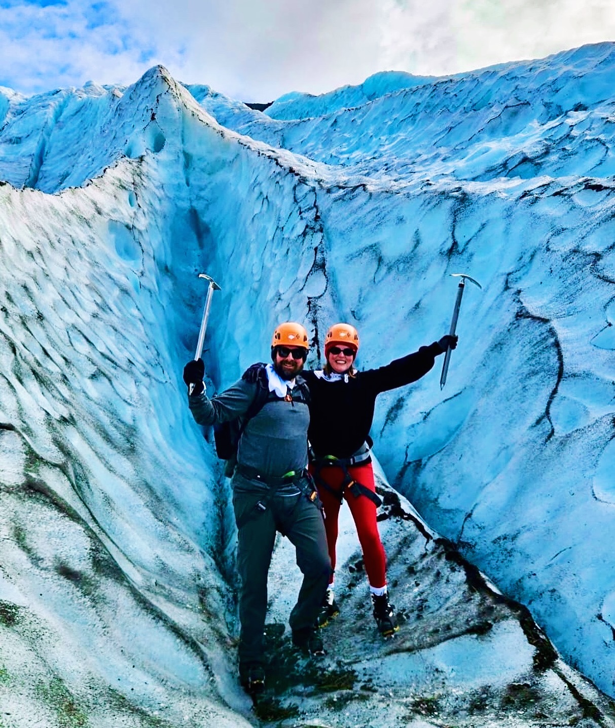 In ๐จ๐ญ๐ข๐ค๐ช๐ฆ๐ณ wondering, youโre still my favorite travel partner! (Very brave to trust me with an axe on ice.)
โ
Happy 4 years Mr. Nugent! Hereโs to more giggles, globetrotting, and golden retrievers. Iโd totally marry you again probably โฅ๏ธ
โ
#thisis4you #junge #oxfordcomma #happyanniversary
