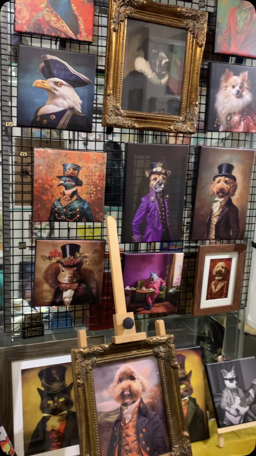 Let’s get all those dogs and cats dressed up for Xmas!🥳 #petportraits #petportraitartist #petportraitsofinstagram #animationart #howlsmovingcastle #honiton