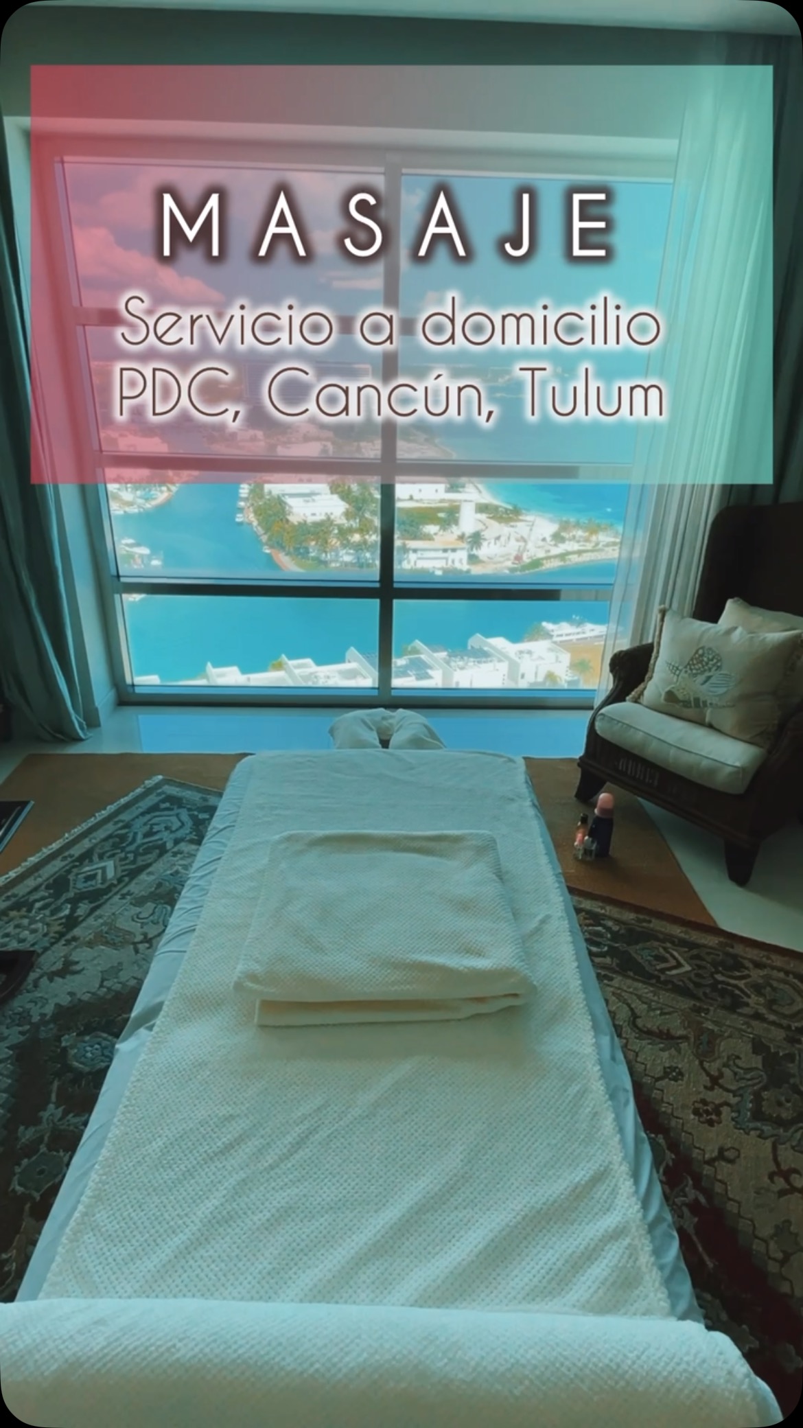 Masaje terapéutico a domicilio.