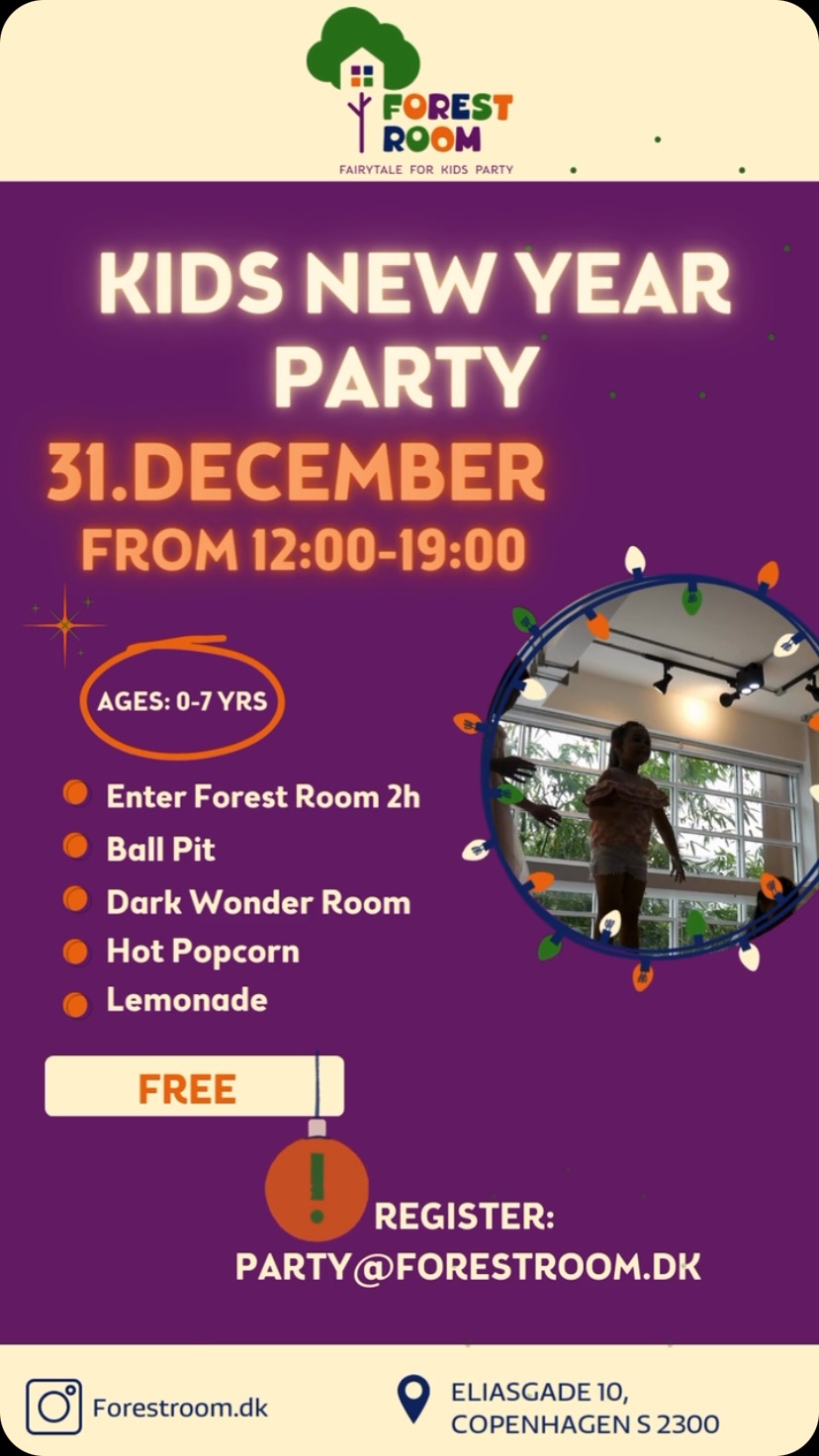 ✨ New Year’s Party for Kids - FOREST ROOM ✨
This New Year’s Eve, we’re opening the doors to our brand-new kids’ playroom! 🎉
With a ball pit, slide, and magical dark room, it’s the perfect way to make your little ones’ celebration unforgettable!
✨ Nytårsfest for børn - FOREST ROOM ✨
Denne nytårsaften åbner vi dørene til vores helt nye legerum for børn! 🎉
Med et boldbassin, en rutsjebane og et magisk mørkerum er det den perfekte måde at skabe en uforglemmelig oplevelse for de små!
#copenhagen #fødselsdag #forestroomdk #kidsparty #newyear2025 #newplaceincopenhagen
