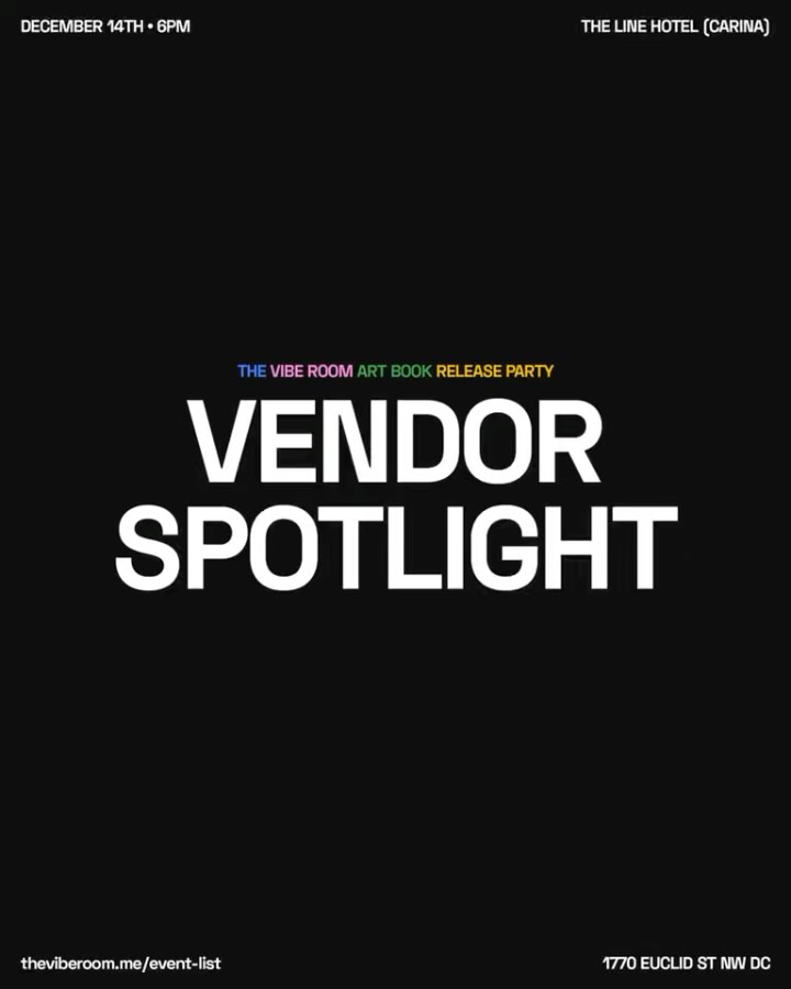 ✨ TOMORROW is the day! Meet the incredible vendors joining us at The Vibe Room’s Art Book Release Party! 🎉
From contemporary artwork to wellness products, vinyl records, and more—these talented creators are ready to bring the vibes. Don’t miss your chance to shop, connect, and vibe with them in person!
📅 TOMORROW, Dec 14th | 6 PM
📍 The LINE DC
RSVP now—link in bio! 🎨✨
#TheVibeRoom #artbook #DMVCreatives #baltimoreart #supportlocalartists