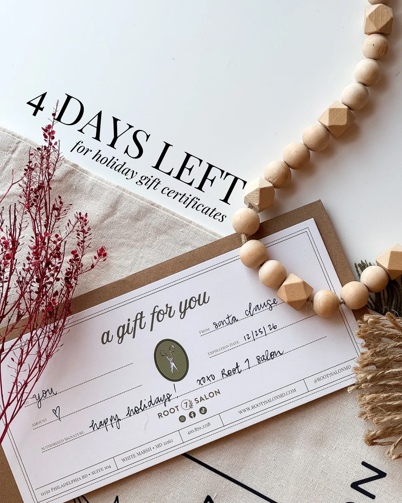 THE LAST DAY is 12/21 to get gift certificates before the holidays! Gift your family & friends (and their hair) that extra bit of love and care with a trip to the salon— on you! 🫶🏼
#hair #hairsalon #whitemarsh #perryhall #baltimore #baltimorehairstylist #baltimorehair #baltimorehairsalon #maryland #marylandcolorist #marylandhairstylist #marylandhairsalon #barber #barbershop #baltimorebarber #haircolorist #hairstylist #hairtransformation #hairextensions