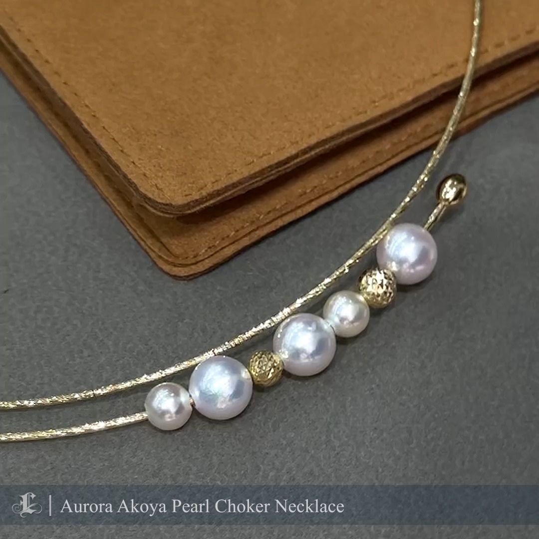 This refined choker features lustrous Aurora Japanese Akoya pearls, celebrated for their radiant sheen. Set on a premium 18K yellow gold elastic chain, it offers exceptional quality and brilliance. The flexible design ensures a comfortable fit, while the shimmering gold adds a touch of elegance, making it perfect for both casual and formal occasions. It is a timeless piece that blends luxury with effortless style.
#akoyapearljewelry
#akoyapearlcollarnecklace