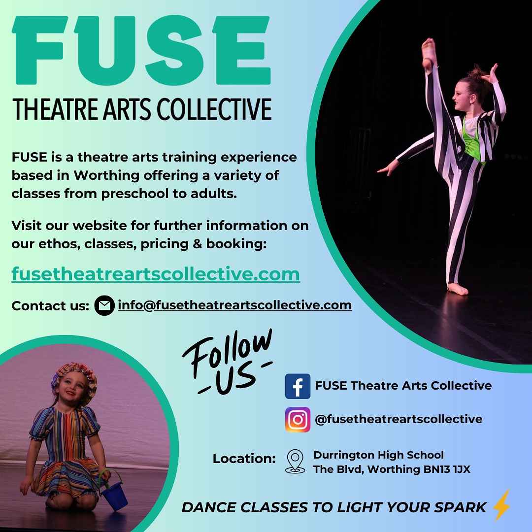 🎉Happy New Year🎉
Our spring term commences on Monday 6th January 2025! We can’t wait to see everyone and are looking forward to welcoming lots of new faces to the FUSE family 💚
FUSE offer classes from pre-school to adults in a variety of styles…⭐️SIGN UP TODAY FOR A FREE TRIAL⭐️
Visit our website for full details and booking or email us for more information:
💻www.fusetheatreartscollective.com
📧info@fusetheatreartscollective.com
📷@scarlettcookphotography
DANCE CLASSES TO LIGHT YOUR SPARK⚡️
#fusetheatreartscollective #fuse #theatre #arts #dance #performingarts #sparklers #juniors #adultclass #danceclass #modern #tap #ballet #jazz #singing #musicaltheatre #drama #workshops #festivals #competitions #exams #worthing #westsussex