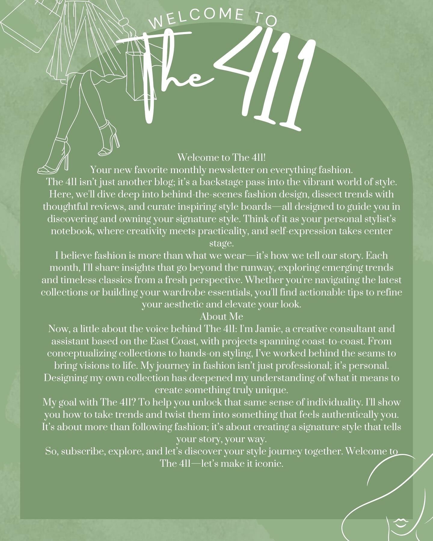 Hello hello hello, welcome to 2025 the year I start a blog and hope for the best. The 411 is about fashion, my journey with sewing and fashion as well as some fun lifestyle tid bits here and there. Hope you enjoy :) link in bio