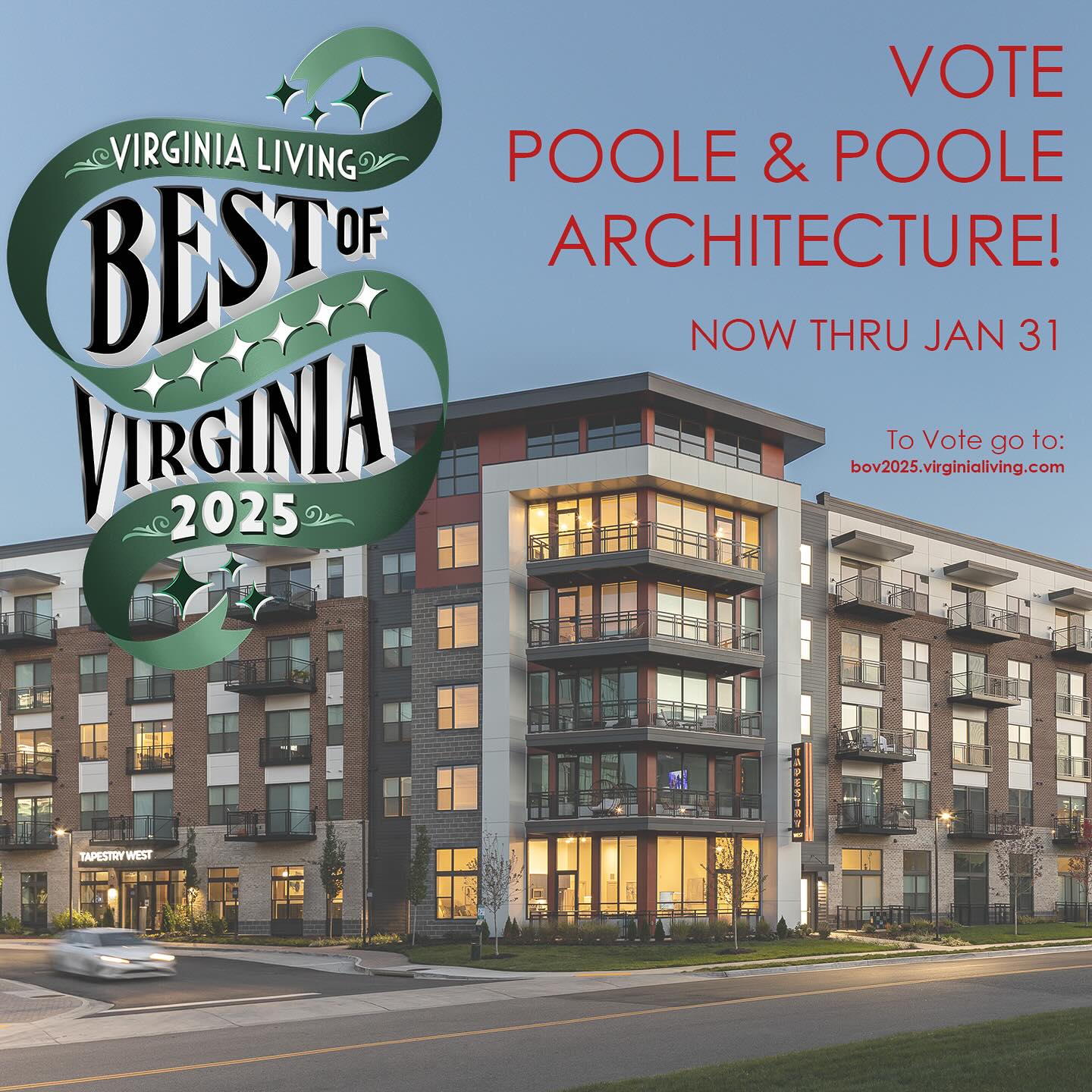 It’s that time of year again! We are in the running again for best architecture firms in Virginia! Take a moment to vote for us and your other favorite categories in the central region! You can vote at the link in our bio!
#virginialiving #bestof2025