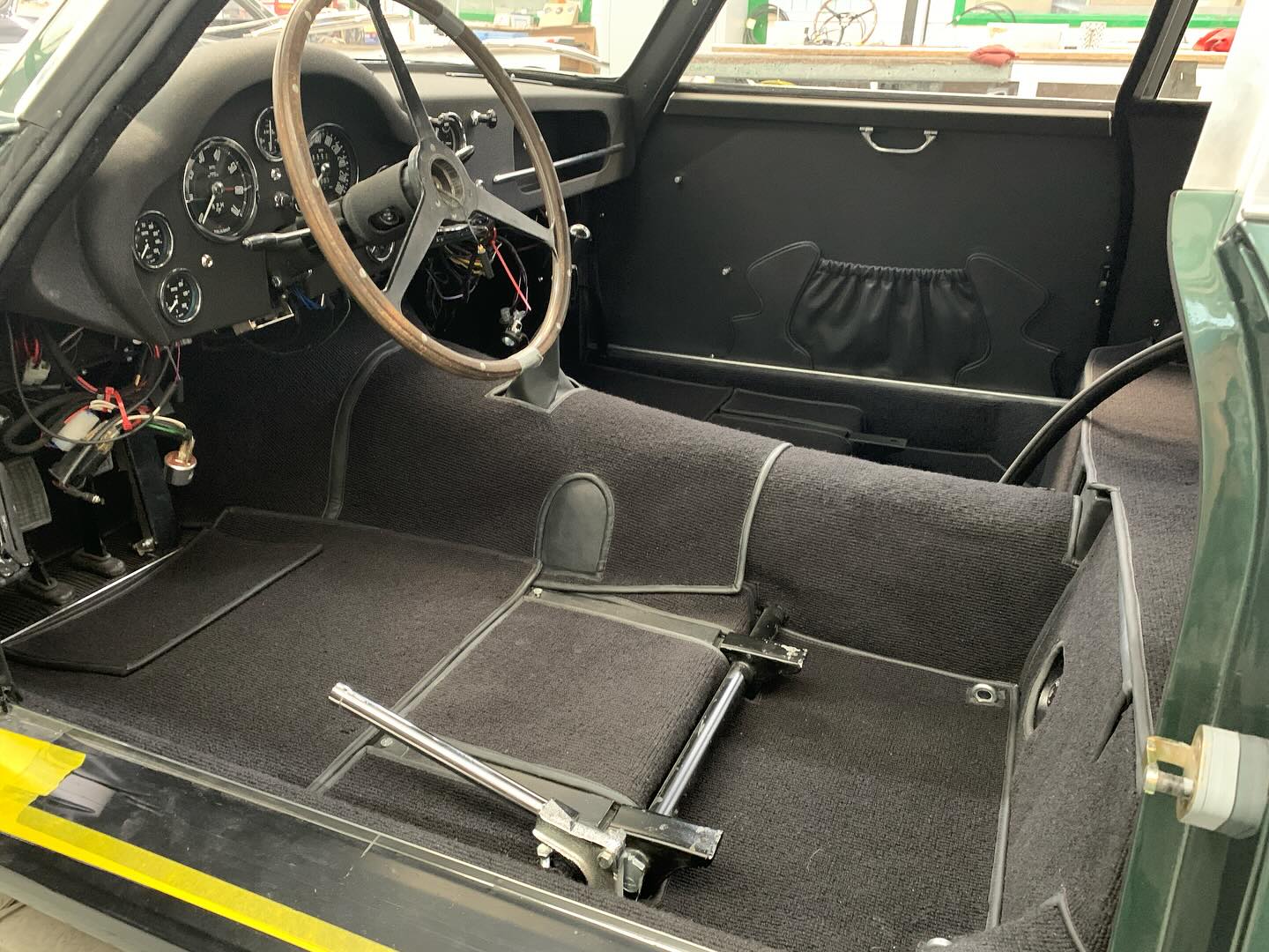 The interior of this Aston Martin DB4GT Zagato is coming on very nicely #AstonMartin #DB4GT #Zagato #classicastonmartins