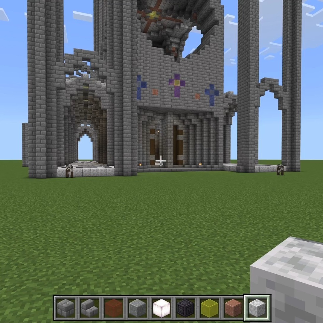 At this point I was working on getting the ceilings in place. Most of the progress here is on that and the back room of the Cathedral which is where the robing room usually is.