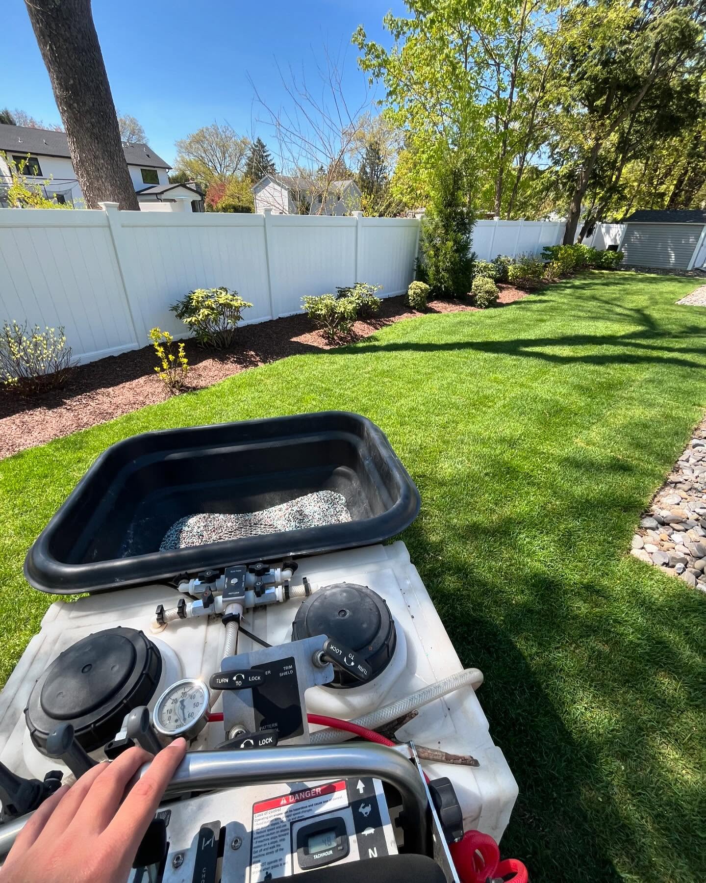 Can’t wait to hop on this beast again and make those lawns look really good!
Give us a call for a free estimate!
#lawnfertilization #aeration #lawncare #bergencounty #oldtappannj #landscape #landscaping #landscapedesign #bergen #refinedlandscapeanddesign