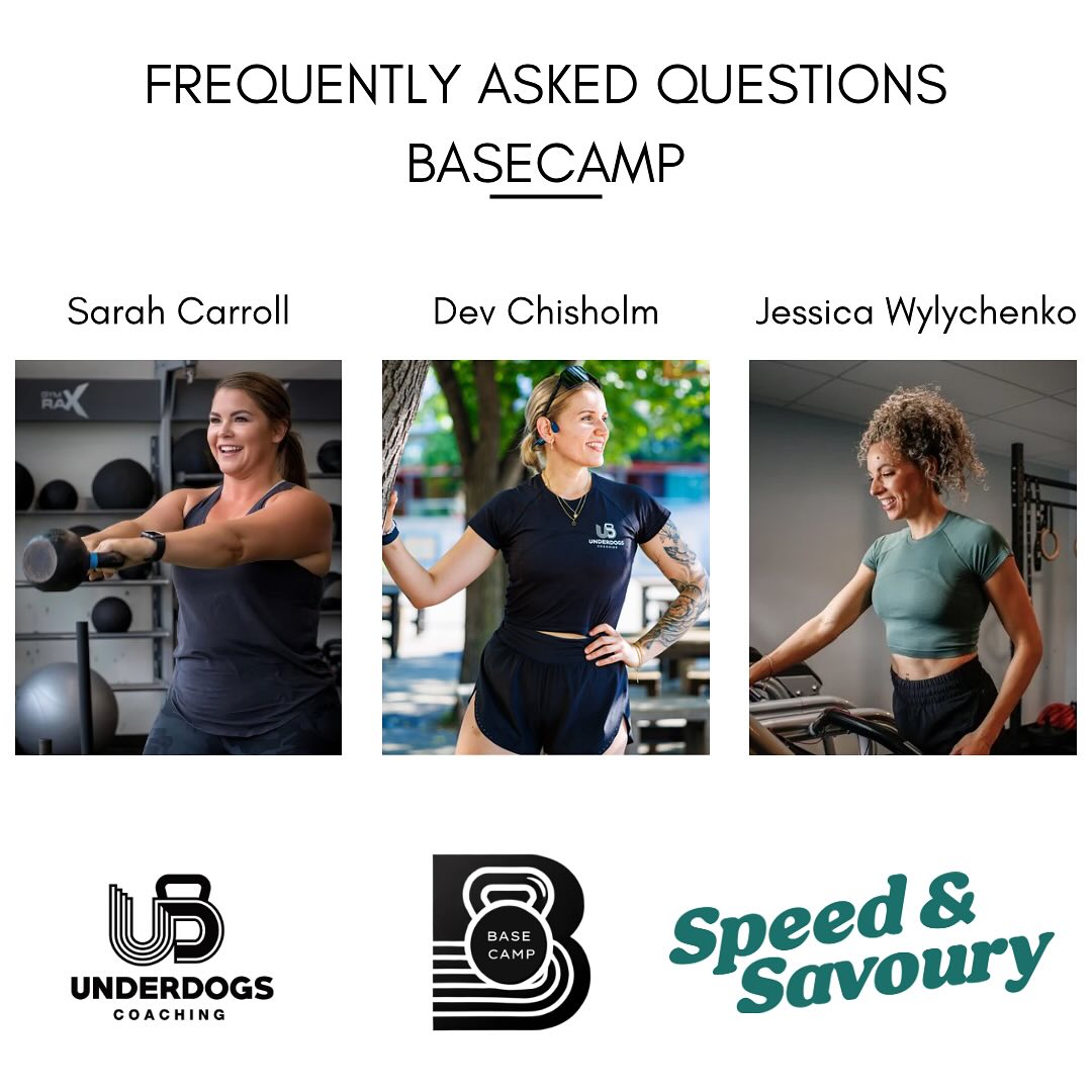 🚨6 SPACES REMAINING 🚨
With registration closing this coming Friday (January 17), we wanted to post some frequently asked questions! Have a look through them, and if you have more questions feel free to reach out to us!
We are so excited to get to know all of you.
#underdogscoaching #speedandsavoury #runtrainfuel #community #bettertogether #runcoaching #personaltraining #dietitian