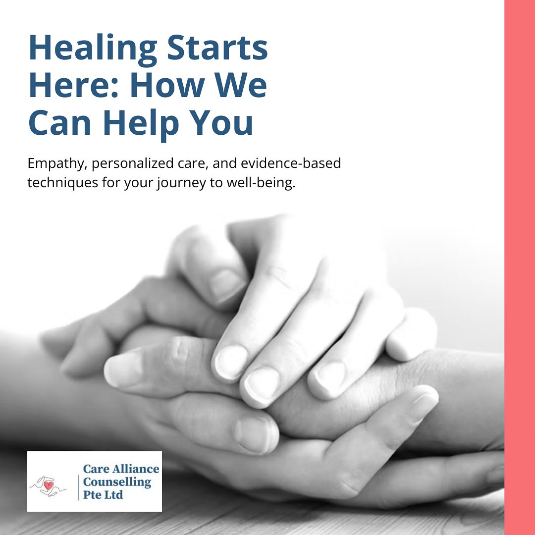 At Care Alliance Counselling, we’re here to guide you on your healing journey. Through empathetic listening and personalized care, we help you uncover the root causes of your struggles and work toward meaningful change.
Using evidence-based therapeutic techniques, we empower you to:
1. Gain insight into your challenges.
2. Develop effective coping strategies.
3. See positive transformations in your life.
Take the first step toward renewed hope and well-being today.
#HealingJourney #MentalHealthSupport #Empowerment #WellBeing #Counselling