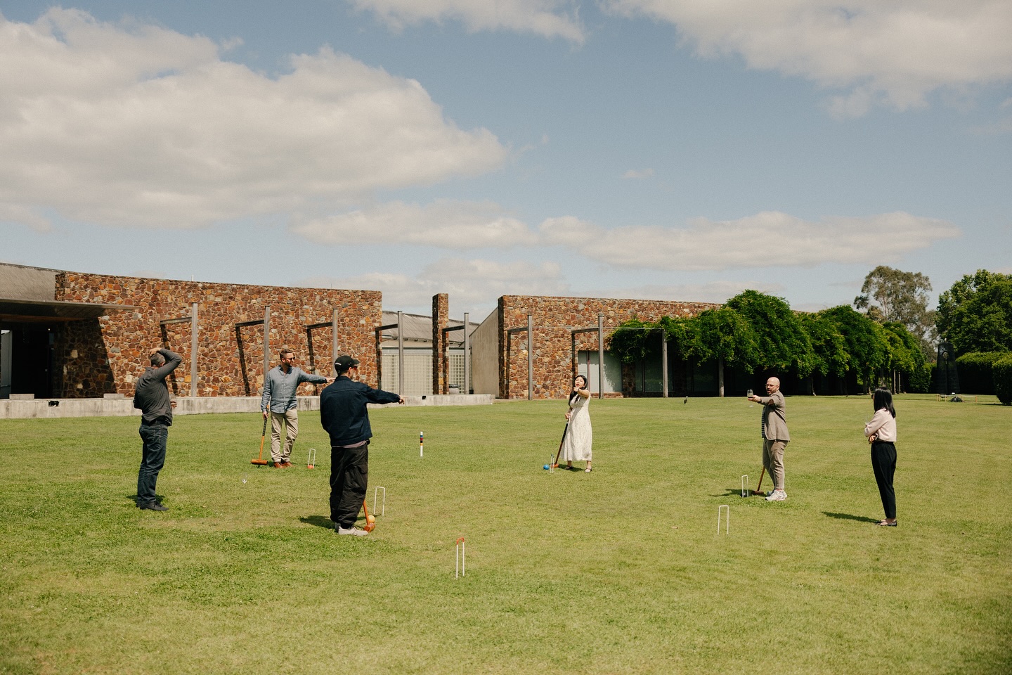 When croquet gets too serious, everyone is pointing at who they think its turn it is 😂
Giant Jenga is also a stress inducing game 😱
La Marzocco Australasia (New Zealand & Australia) 10 year get together 🇳🇿⚜️🇦🇺
Amazing group of people working on both sides of the ditch