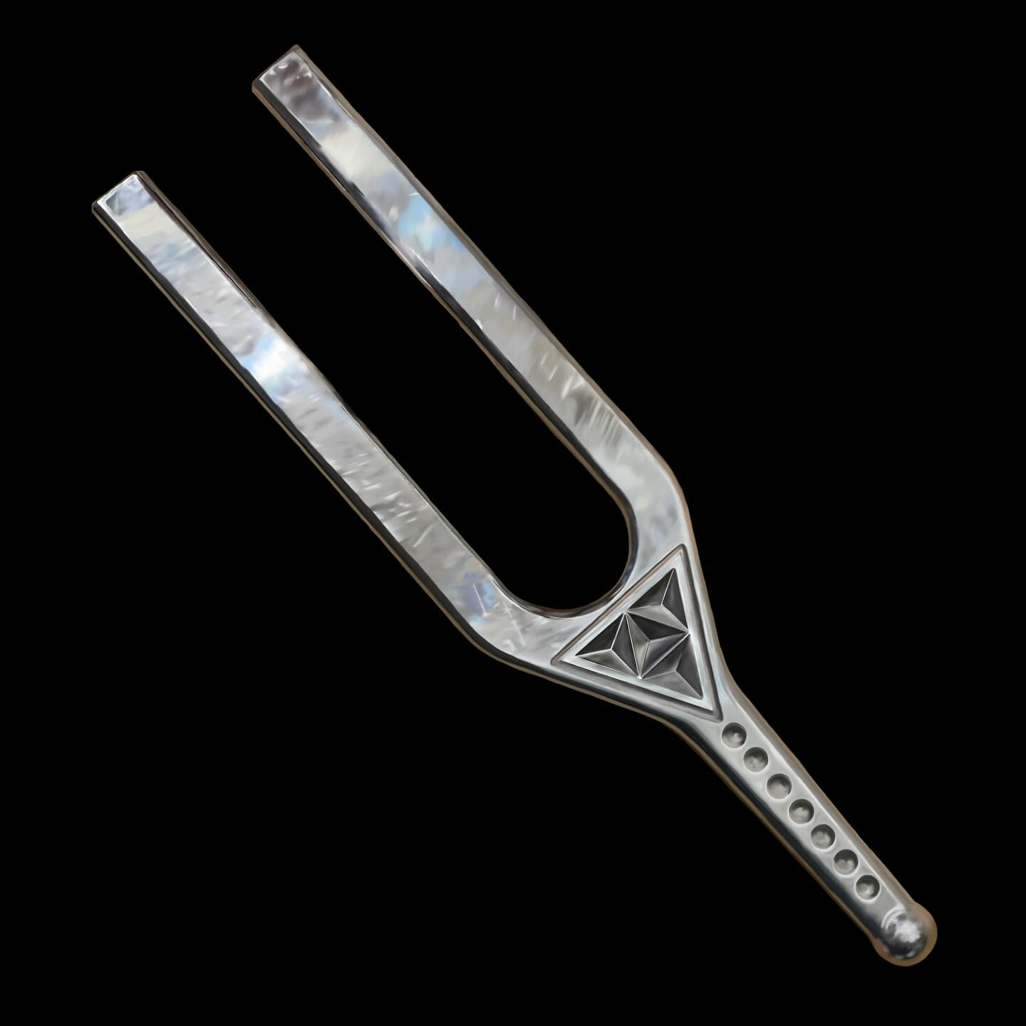 To follow my last post/Reel.. which I tuned and sang in while sharing my process/progress. I am not finished yet, but I have finished the tuning fork !! Excalibur is alive and vibrant, waiting to tune and harmonize what is out of sync in the field or in your field. There will be more to add to this, but for now I am most satisfied. #lightlanguage #tuningfork #biofieldtuning yes I am a BT practitioner!! #lightlanguageart