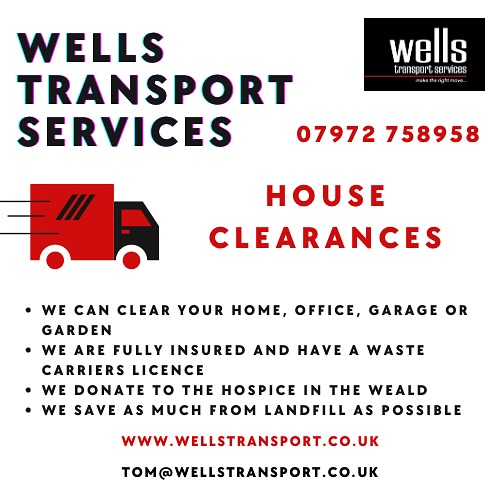 Do you need a clearance of some kind? Whether it be a full house clearance, the disposal of a single item or anything in between…. We can take care of this for you!
Contact Tom today on 07972 758958 or email tom@wellstransport.co.uk