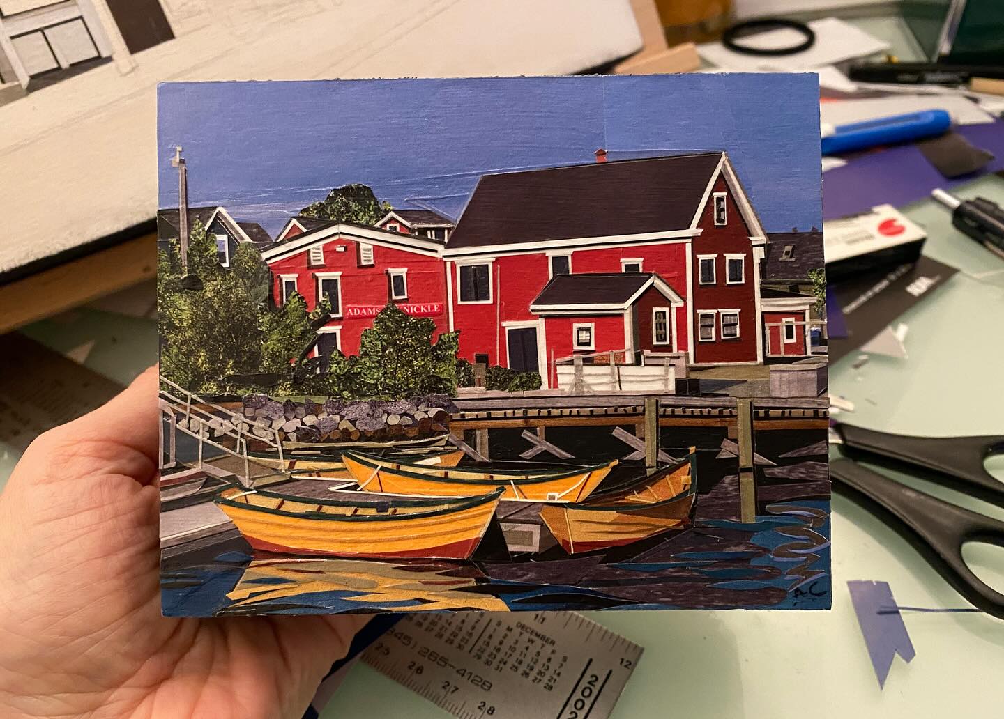 Looking forward to #preshrunk2025 staring Friday, January 24th! ❤️
Sharing another tiny paper collage (4”x5”) of Lunenburg that will be part of the show.
Hope to see you there on Opening night! 🌟
.
.
.
.
.
.
.
.
#preshrunk2025 #argylefineart #tinyartshow #halifaxart #halifaxartist #lunenburgart #andreacrouseart #acpapercollage #papercollage #downtownhalifax #novascotiaartist #novascotiaart