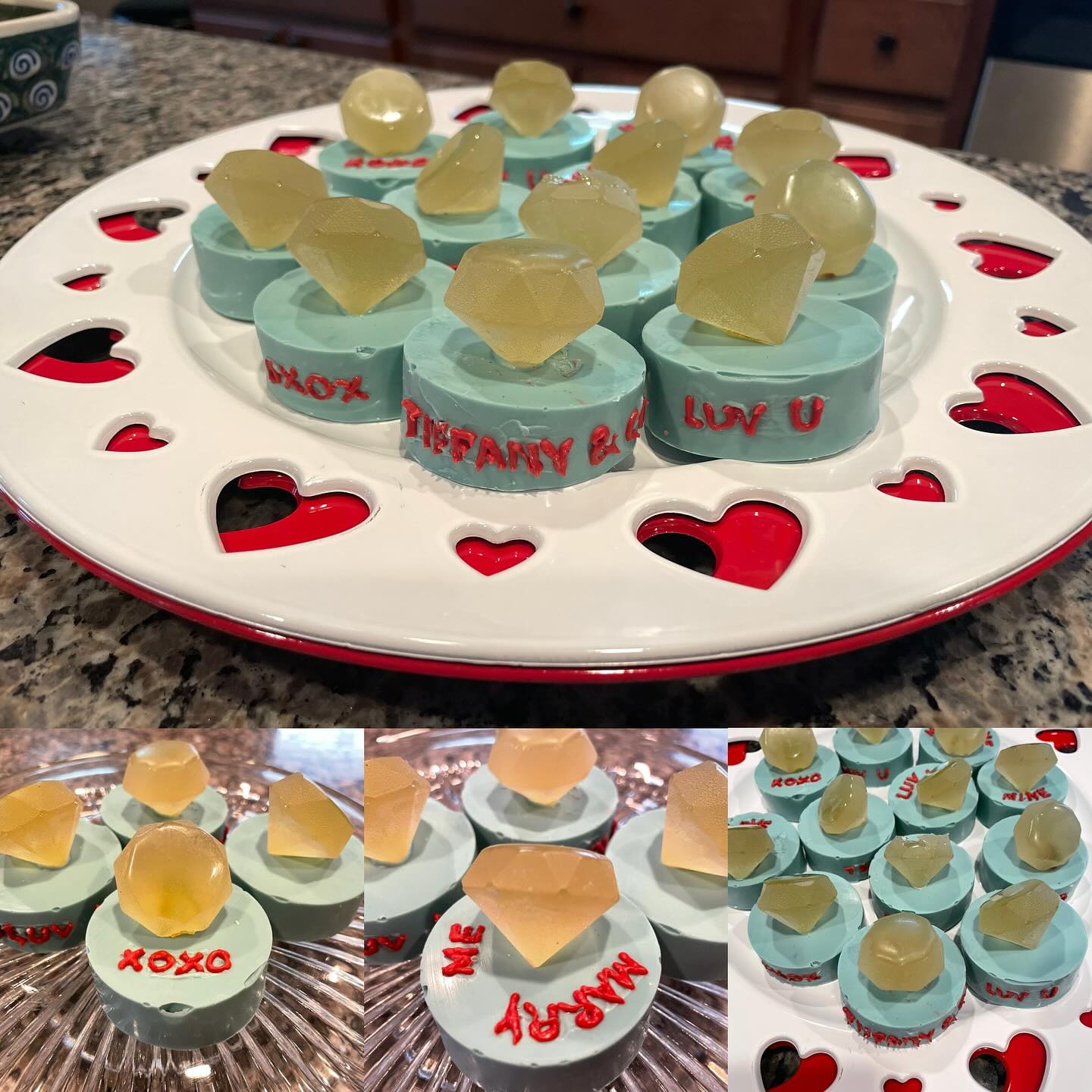 Diamonds & Chocolate covered Oreos, what a perfect combination for Valentines Day. #valentines #oreos #marriageproposal