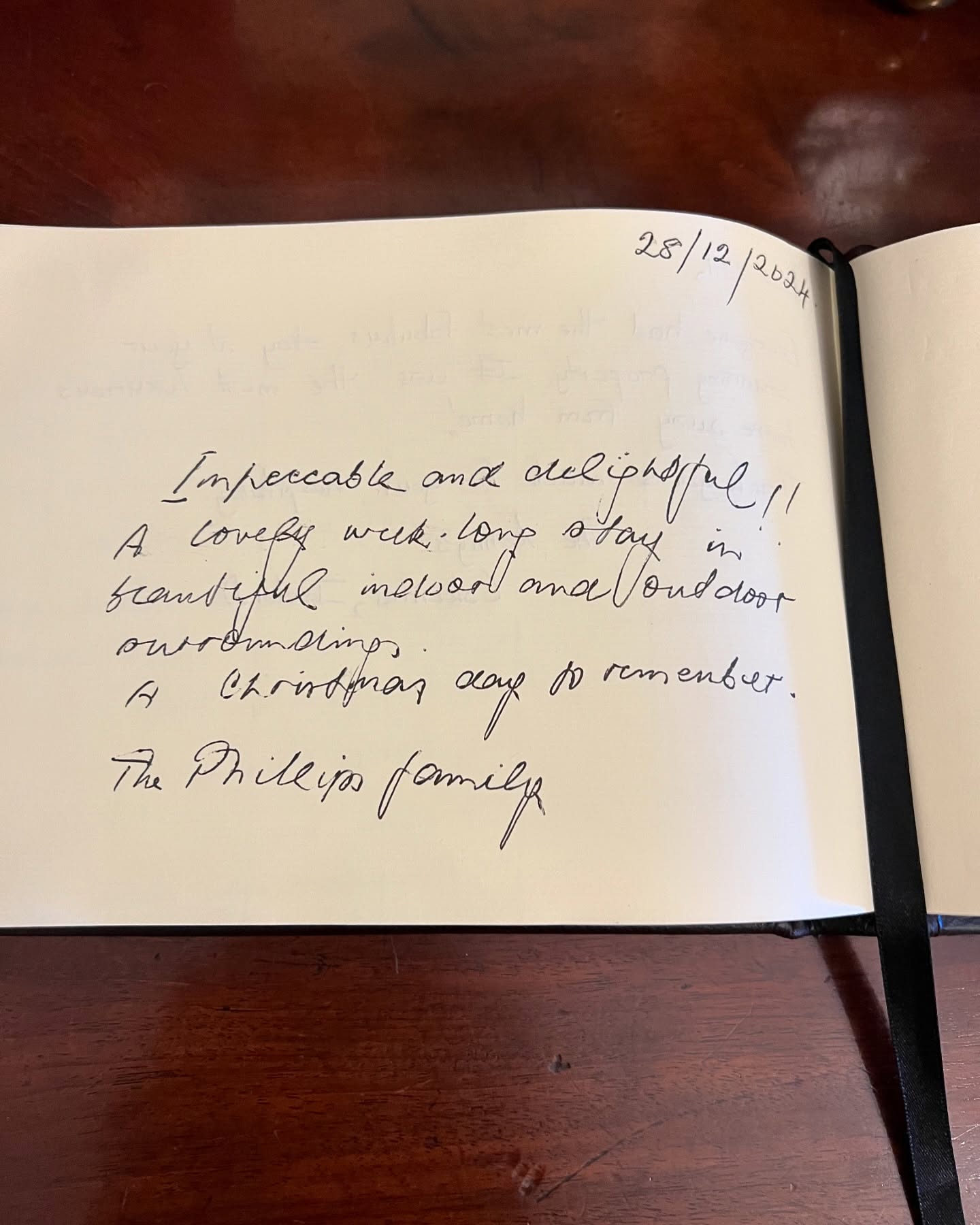 Thank you to the Phillips family, our guests over Christmas who stayed for a week and left generous comments in our visitors book, including “impeccable and delightful” and “a Christmas Day to remember”. Book a stay at the Old Rectory and you too can make your own special memories!
To enhance your stay we also suggest making reservations at some of the outstanding local restaurants*, cafes and wine bars to be found within walking distance of the Old Rectory, including Tansy’s, @midnightstarling @marchesa_kyneton @missmslounge @piperstwineco @botanikkyneton @prato_pinsa @dhabaatthemill
@thekynetonhotel @majortoms_kyneton
*Two of Piper Street’s restaurants are hatted in the 2025 Good Food Guide (and others are deserving of inclusion in our opinion!): Tansy’s and Midnight Starling. And then there’s @chauncy_heathcote in Heathcote, Lake House in Daylesford (both two Hats) @du_fermier in Trentham and @bar_merenda_daylesford with one hat.
Old Rectory booking enquiries via our website or @airbnb.
Our visitors book was handmade in Bendigo by @sblibris
The Old Rectory is listed by @nationaltrustvic and is rated ⭐️⭐️⭐️⭐️⭐️ on @google and @airbnb The Old Rectory garden appeared on @abcaustralia Dream Gardens, produced by local landscaper @michaelmccoyongardens and which can be seen on @abciview (series 2 and 3).
@visitmacedonranges
@daylesfordmacedonranges
@piperstkyneton
#kynetonaccommodation
#heritageaccommodation
#fivestaraccommodation
#supportlocal
#dontgetonaplane when you can train or drive from Melbourne!