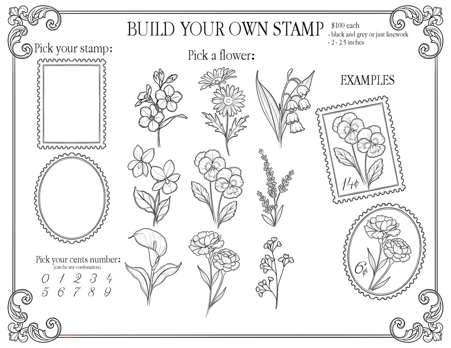 Here are the Valentine’s Day designs for @caitgraytattoos - prices are listed on each slide. For sign up day email at caitgraytattoos@gmail.com and be prepared to select a time slot and pay a deposit.
#tattooflash #valentinesday #buildyourown #stamps