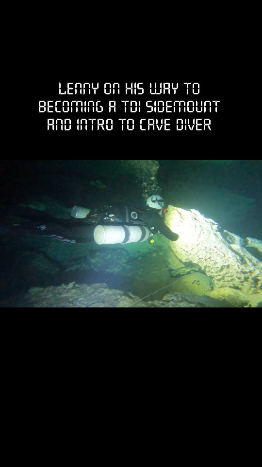 Lenny on his way to becoming a @tdidivers sidemount and Intro to cave diver .