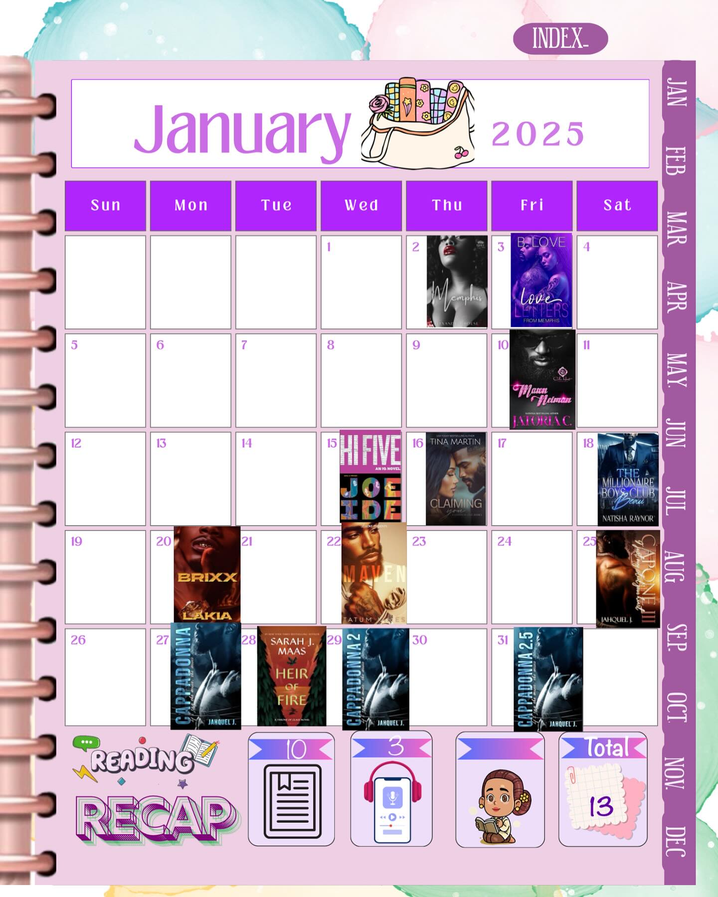 January reads don’t owe me nothing!!!!! A time was had! My selections was diverse and hit several genres…romance, mystery, fantasy, and urban…👏🏽👏🏽👏🏽⭐️⭐️⭐️⭐️⭐️
13 great reads! #readingrecap #mrsteereads #booksofinstagram