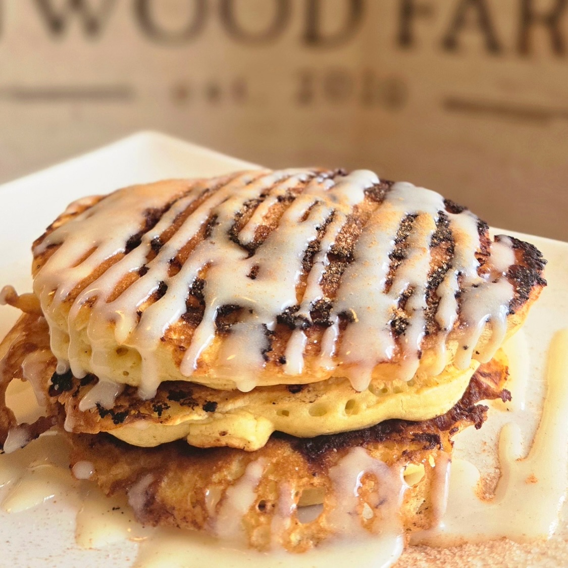 Flip into February! 🥞✨ Celebrate National Pancake Month with a sweet twist!! …. we’re serving up Cinnamon Roll Pancakes all week and alllll day long! Get ready to roll into deliciousness! #PancakeMonth #CinnamonRoll #brunch #nyc 🏃🏽🏃♂️💨
