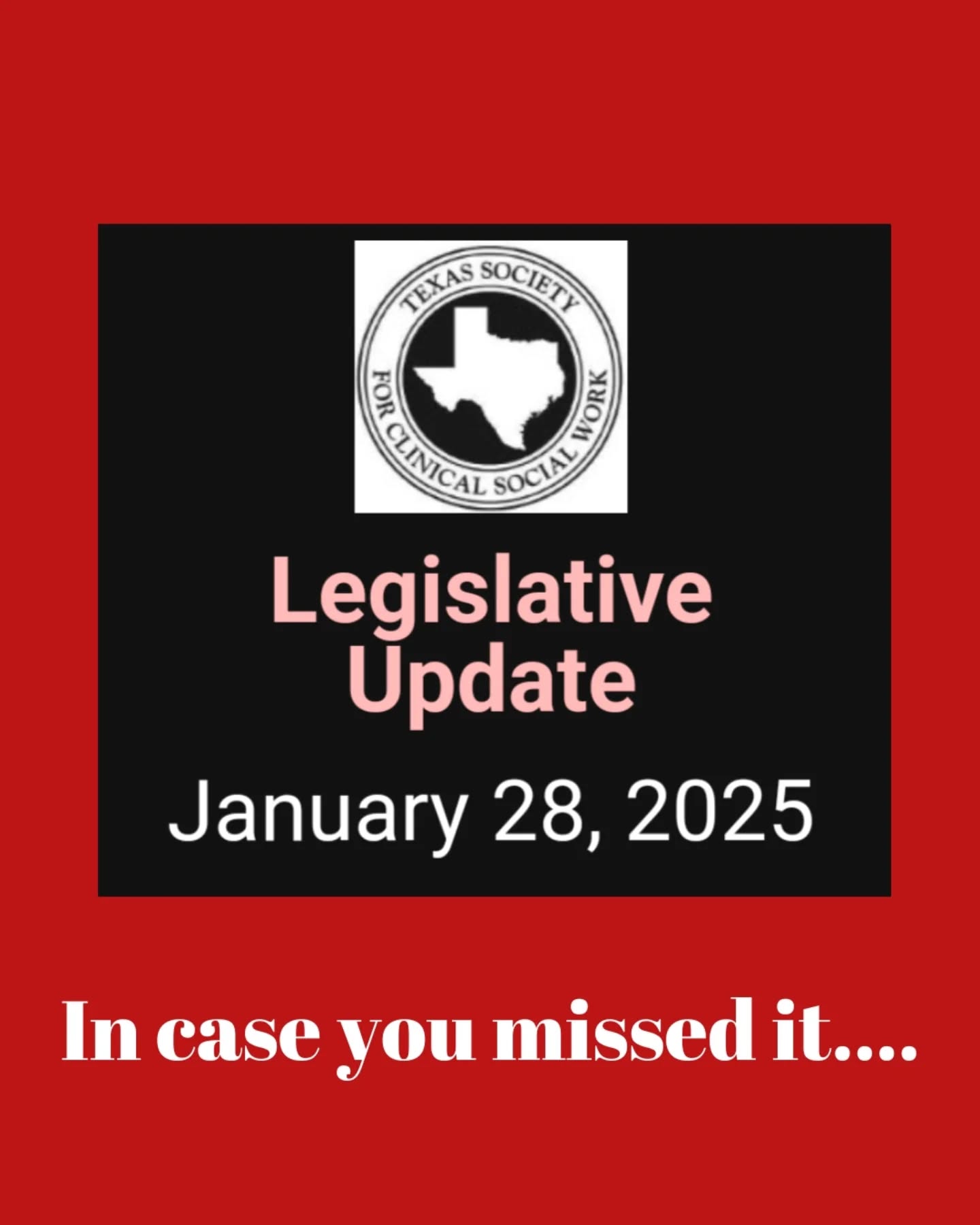 In case you're wondering how it's going here in Texas...
TSBSWE and BHEC -- DO BETTER.
Hope to see y'all at the next meeting.
#naswtx #texassocialworkers
