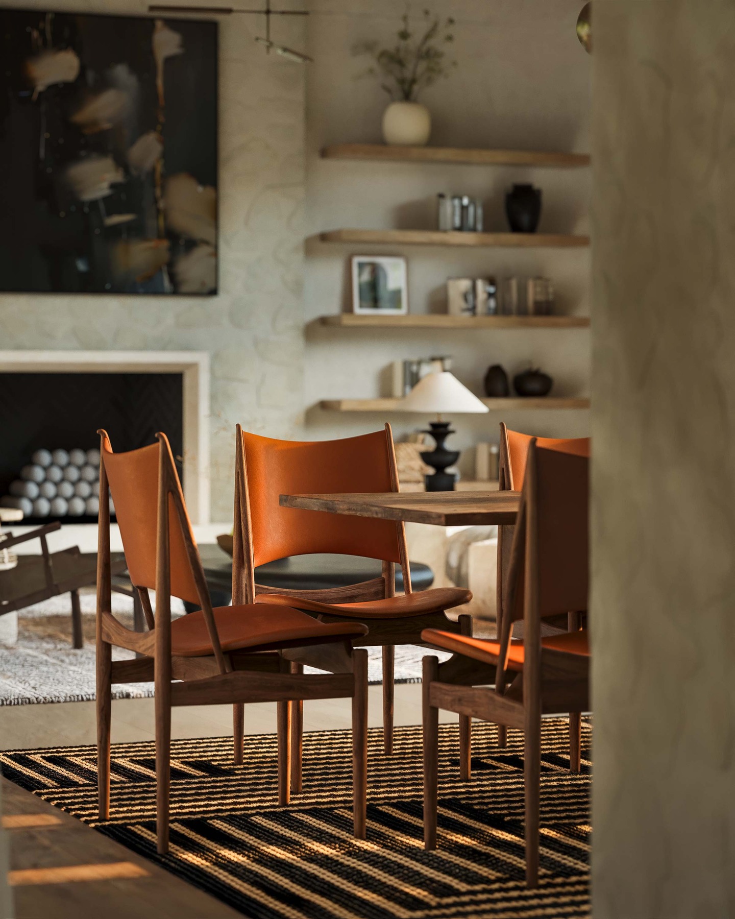 Project Inwood I Interior Dining & Living Vignette I JWSA
