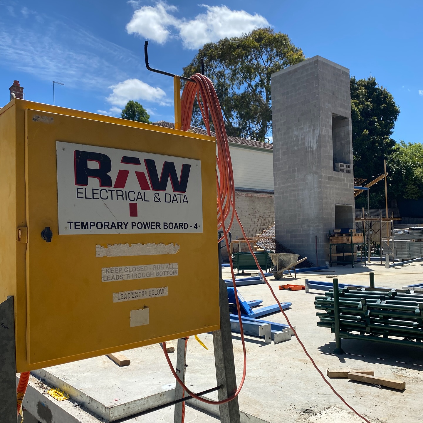 Temporary power installed at our Glen Iris project ๐