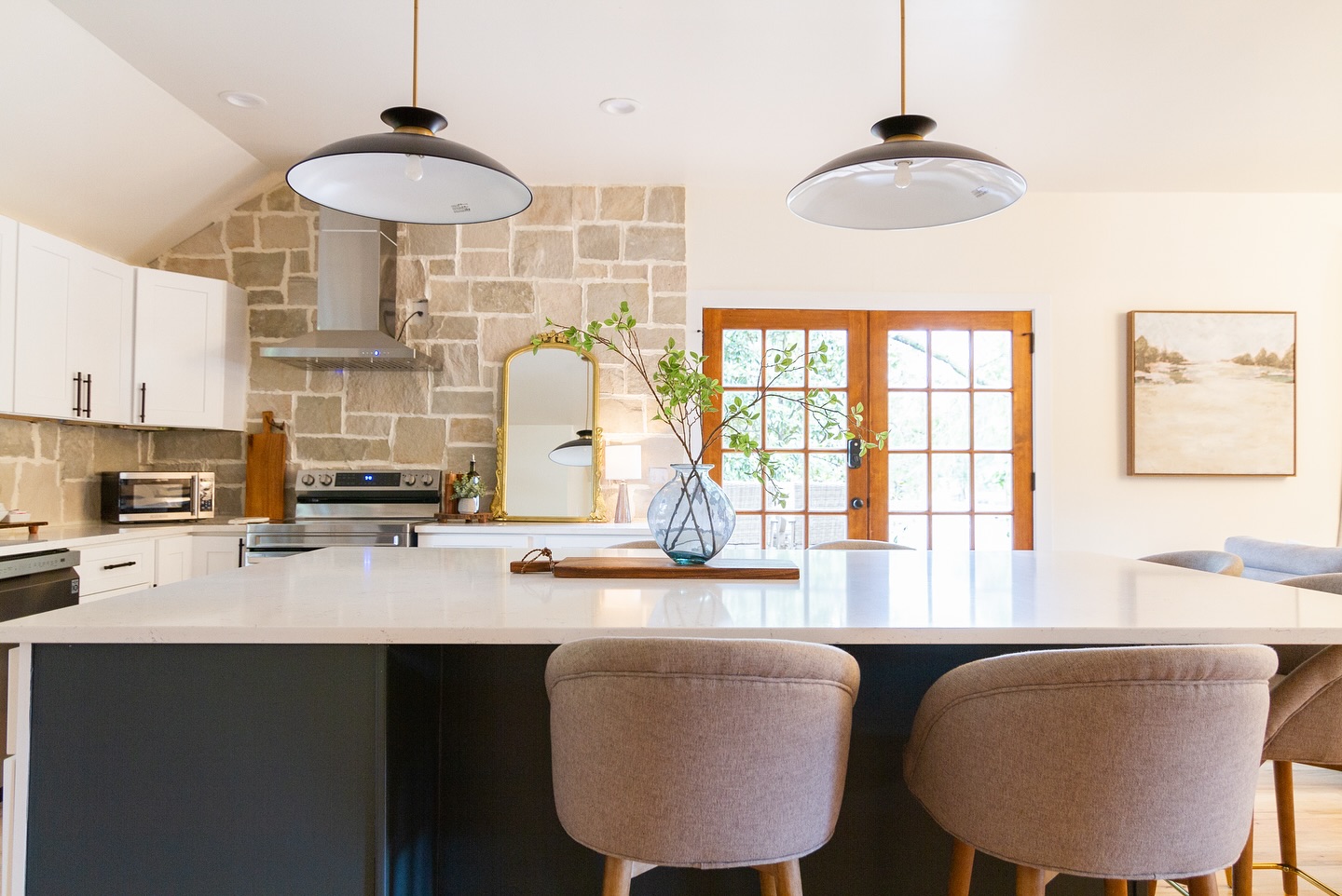 This kitchen was a good exercise in space planning. We originally had the island going the other direction and a long kitchen table between the island and living room space.
In our minds’ eye, and in concept, it looked so good! 😂Then once we started graphing it out on paper and walking the space once drywall went up, we could all tell it was not 👏going 👏to 👏work👏.
At the end of the day, we think we ended up with a MUCH better outcome— an island that seats 6 people in really comfy chairs.
How many of you would love to have seating like this in your kitchen? This is where everyone ends up during meal prep anyway, right?
Now you can put 6 people to work chopping veggies! 😂😂
Raleigh NC
Interior Design
Space Planning
Kitchen Design
Kitchen layout
Short term rental
Wake forest NC
#raleigh #wakeforestrealtor #raleighgeneralcontractor