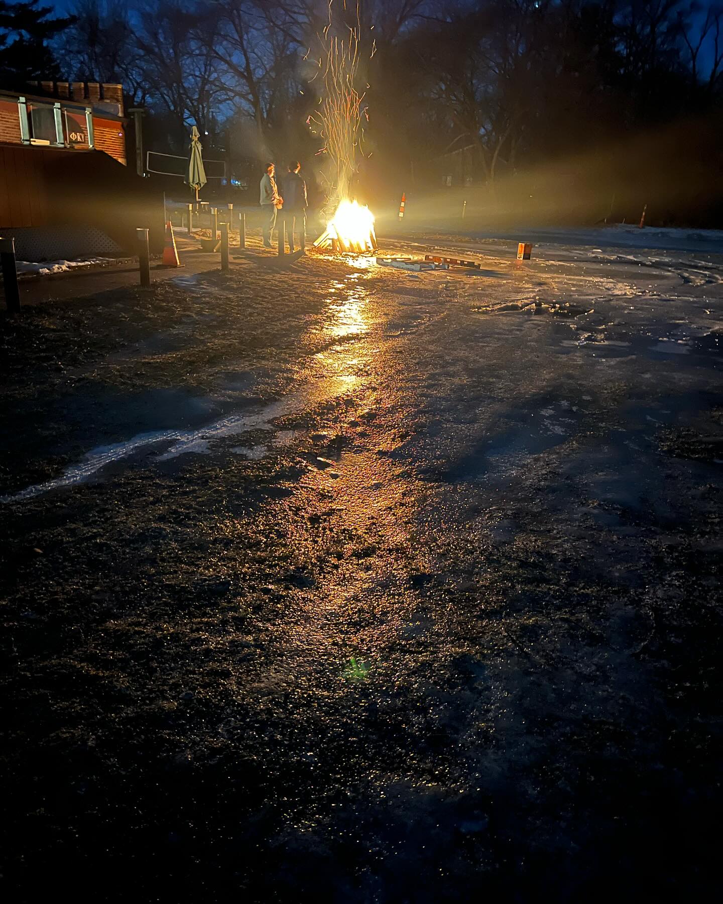 Another great Friday night at the castle. Even if the backyard is frozen over, we won’t let that stop us from having a good fire