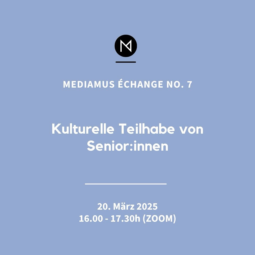 Wie können Museen die Generation 65+ aktiv einbinden? Wie kann auf die Bedürfnisse dieser Publikumsgruppe eingegangen werden? Welche Formate fördern den Austausch? 🤝🎨
✨ mediamus échange No. 7