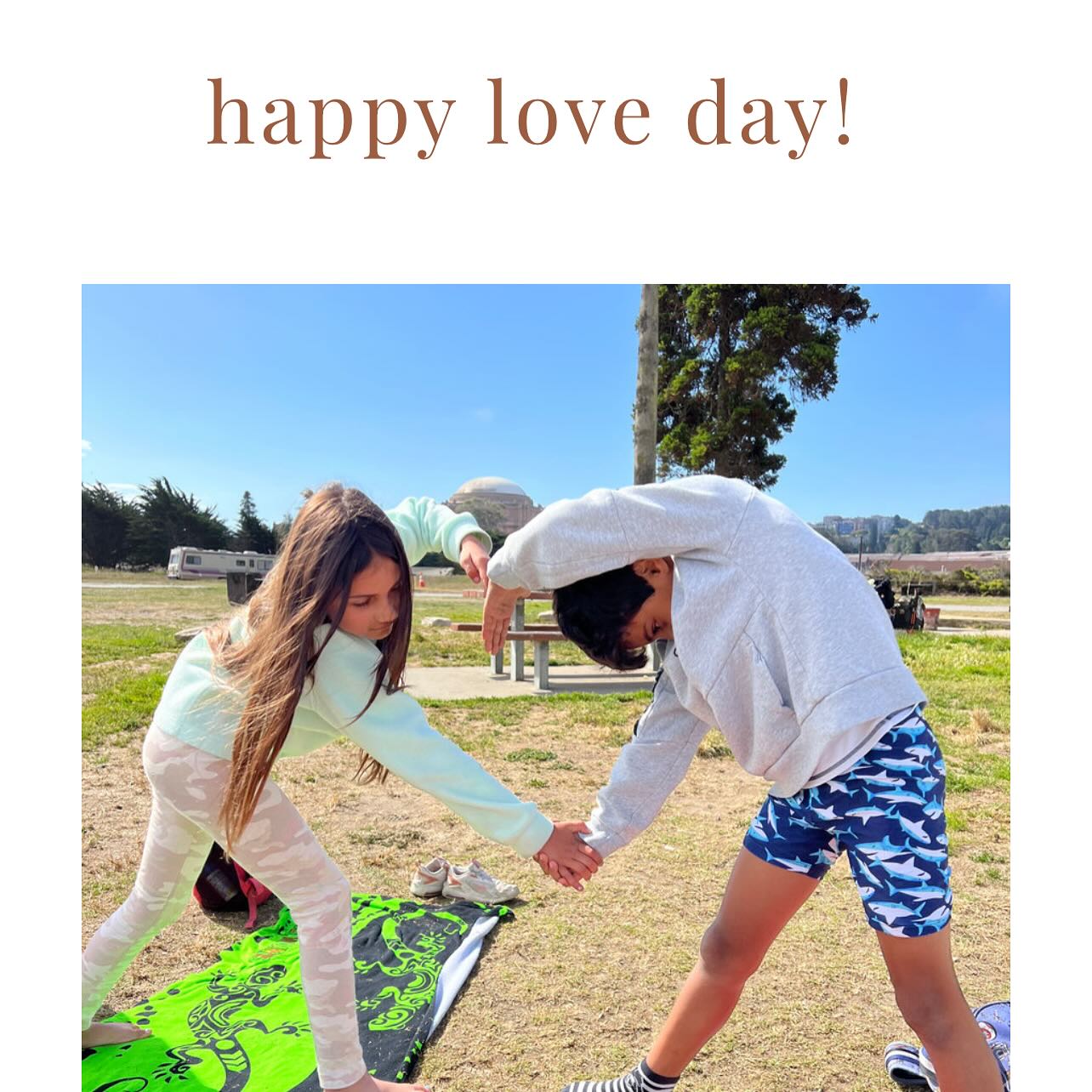 Happy Love Day! May we spend every day telling our kids they are special and loved for WHO they are. Letโs continue to celebrate and find out what THEY love about THEMSELVES. This can change day to day, moment to moment, so please keep asking. Please keep celebrating. Letโs spread the love by finding the love within. โค๏ธ
#kidsyoga #kidsmindfulness #selflove #love #yoga #yogafun