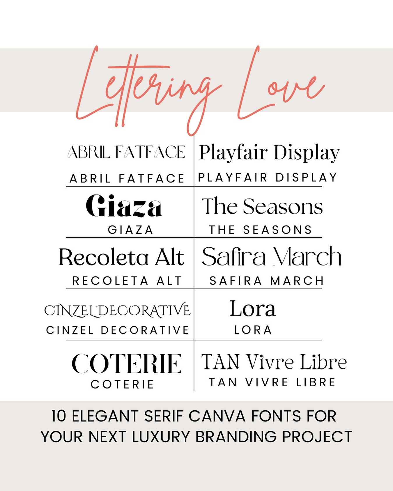 Fonts matter, darling.
If you want your designs to scream class and sophistication (without actually screaming), an elegant serif is the way to go.
I’ve rounded up my top 10 serif fonts on Canva that bring allll the timeless, high-end vibes. Think luxury branding, wedding invites, and anything that deserves a touch of extra. 💅
Which one are you obsessing over?
#goldcoastwebdesigner #goldcoastsocialmedia #canvadesigner #seriffonts #luxurybranding #brandingtips