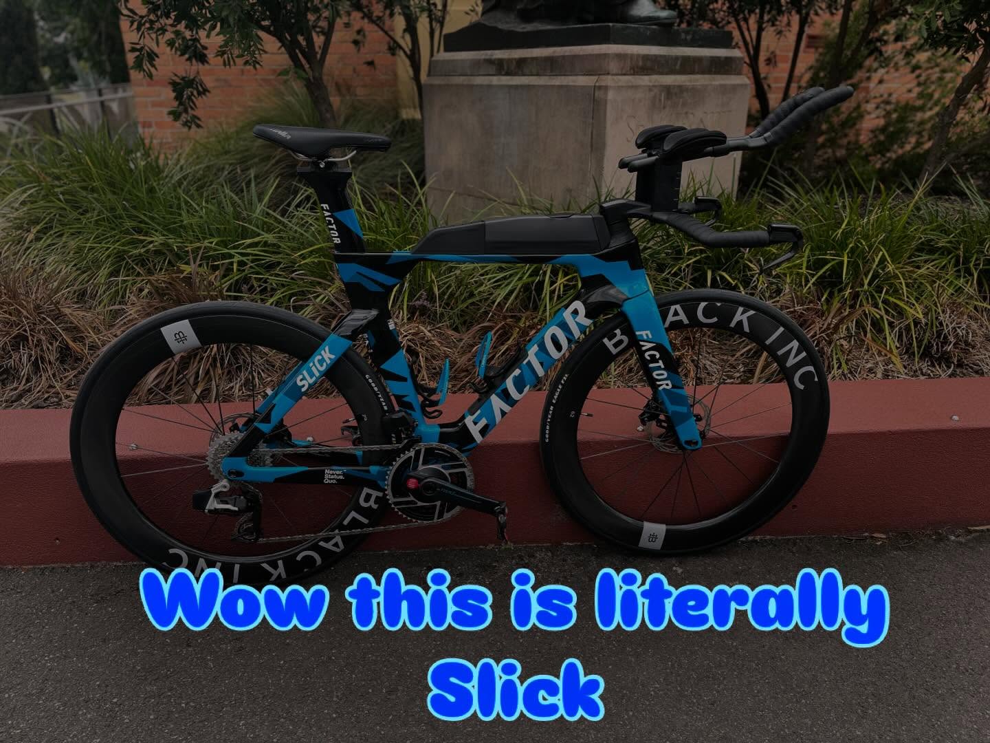 The Slick TT Factor is a real eye catcher and waiting for it's Maiden Ironman in Port Mac ππ