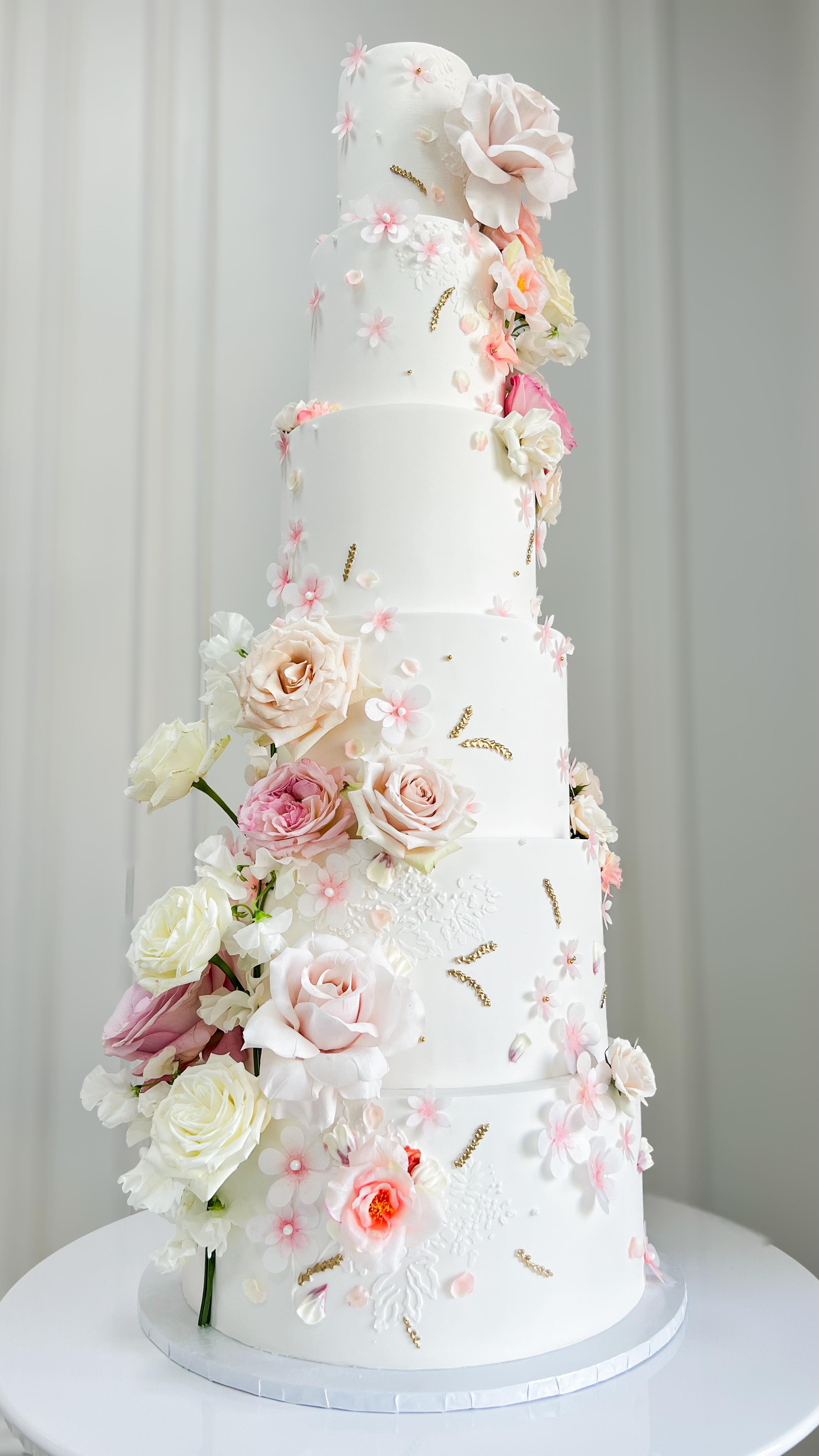 A six-tiered wedding cake is the epitome of beauty and elegance💍✨. This stunning masterpiece will leave you breathless and utterly enchanted. Watch this video and fall in love a thousand times over!✨🤩
#cakestagram #sugarpaste #edibleart #cakeideas #birthdaycake #instacake #fondant #beautifulcake #wedding #weddingideas