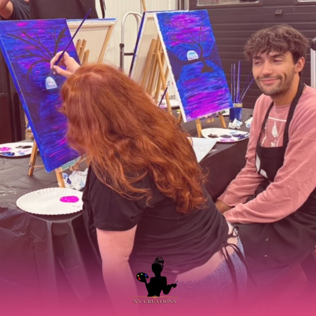 ✨ She was looking at art, and so was he 🎨
A perfect moment at our paint night class—where creativity brings people together! Whether you're focused on your masterpiece or caught up in the beauty of the person next to you, art has a way of connecting us in more ways than one. 💫
#NVCreations #ArtAndConnection #PaintNight #CreativeVibes #ArtLovers #ArtClass
