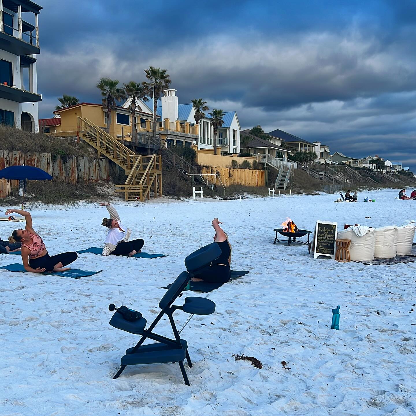 Beach-Yoga-Chair Massage-Bonfire πΊππ»