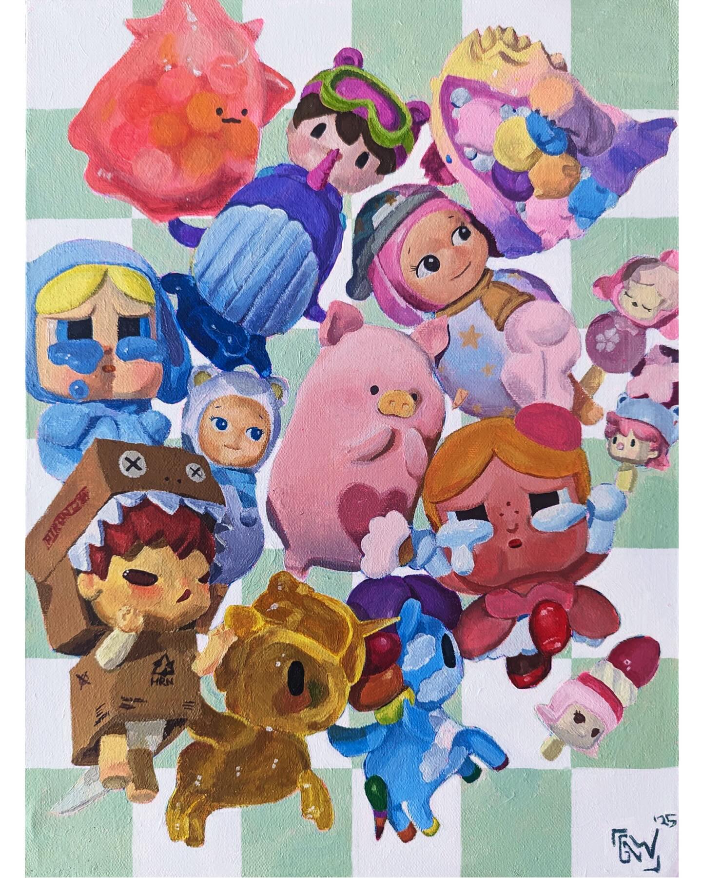 “intro to g★mbling” 2025
acrylic on canvas (30x40cm)
#trinkets #popmart #sonnyangel
