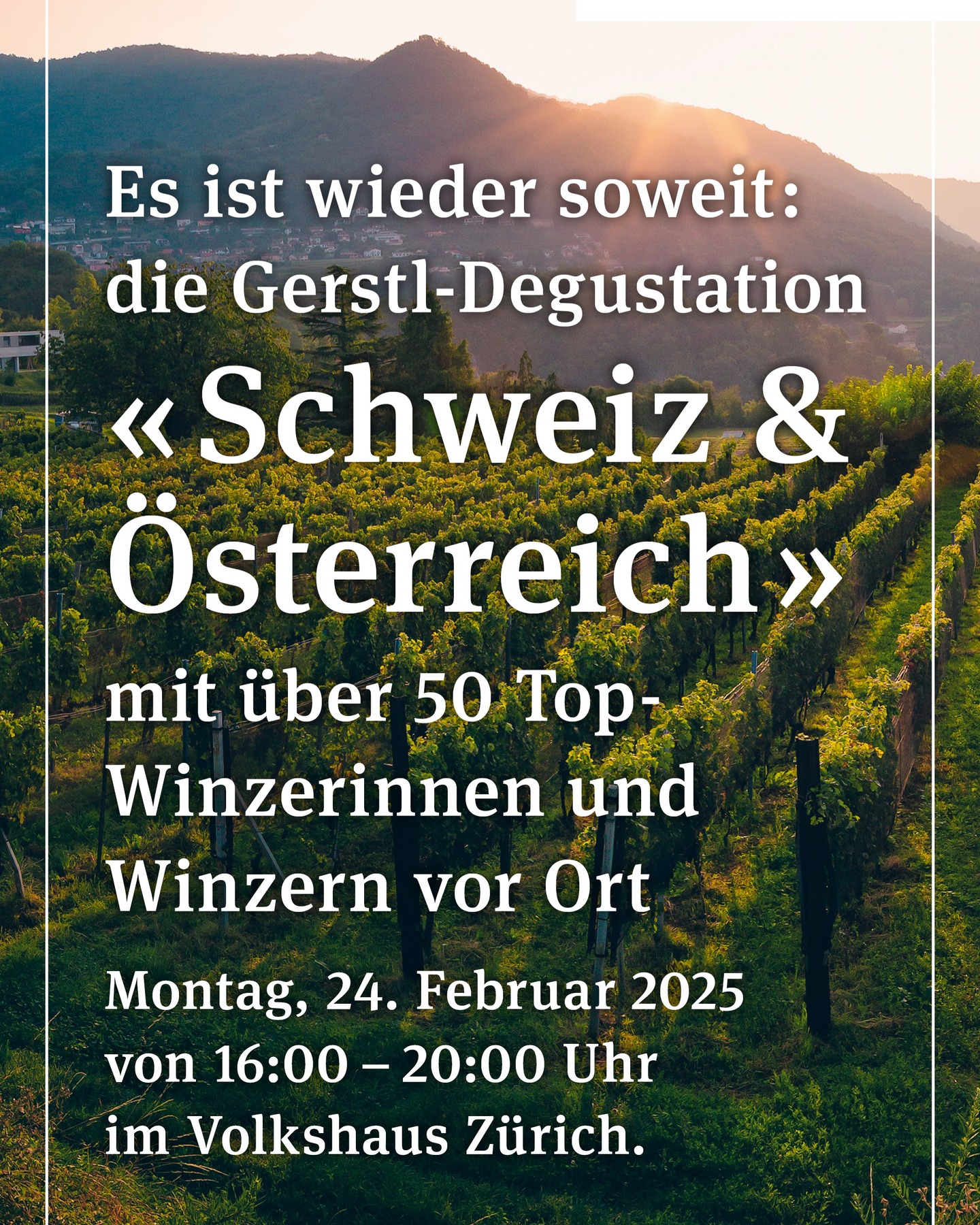 mehr Erfahren:
https://www.gerstl.ch/Degustation-Schweiz-Osterreich-in-Zurich/a