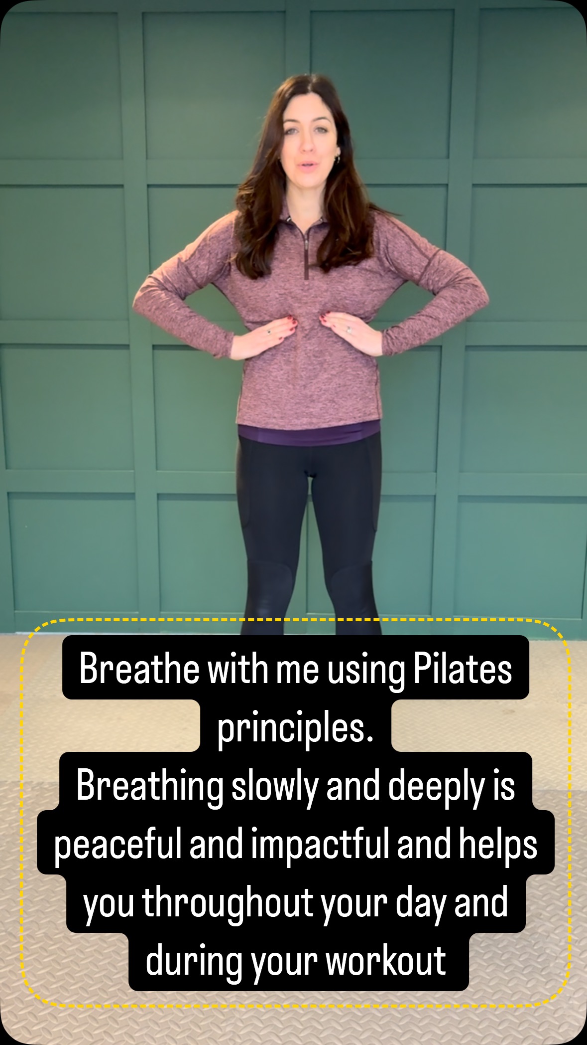 Try this breathing technique in sitting standing or lying
1️⃣Relax your shoulders
2️⃣Lengthen through the crown of your head
3️⃣Place your hands on your ribs and encourage your ribs to move outwards as you breathe in and inwards as you breathe out
4️⃣Imagine your diaphragm stretching downwards, like a trampoline being stepped on, with each inhalation and returning back to its domed position underneath the ribcage on each exhalation
Breathing in this way encourages optimal lung expansion, which you can continue to train and notice more ease with.
We often rush about taking short shallow breaths, giving yourself the gift of deep intentional breathing will help you to slow down and also get the most out of your workout!
#femaleempowerment #pilates #physiotherapist #pilatesinstructor