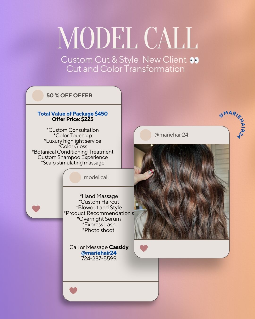 Luxury color models wanted. @Mariehair24 is looking for Models to build her portfolio.